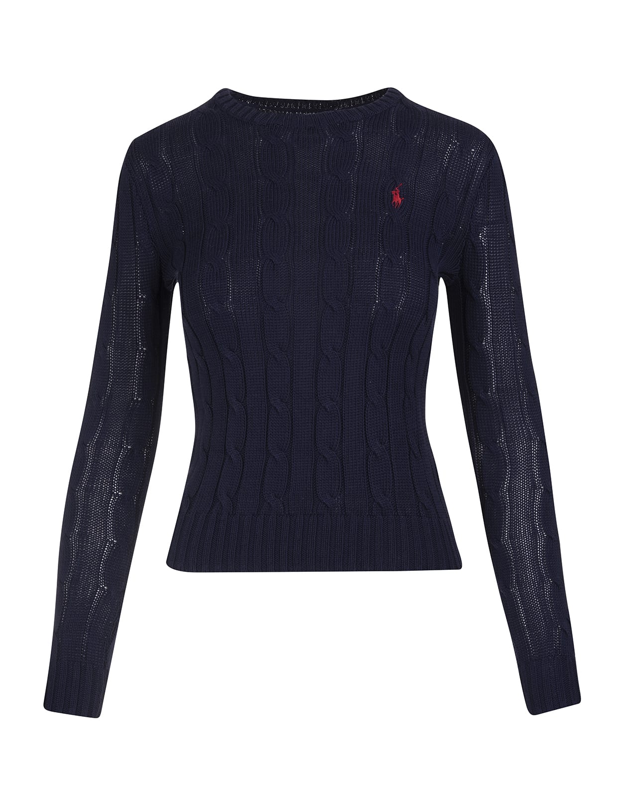 Ralph Lauren Woman Slim Fit Navy Blue Cable Sweater
