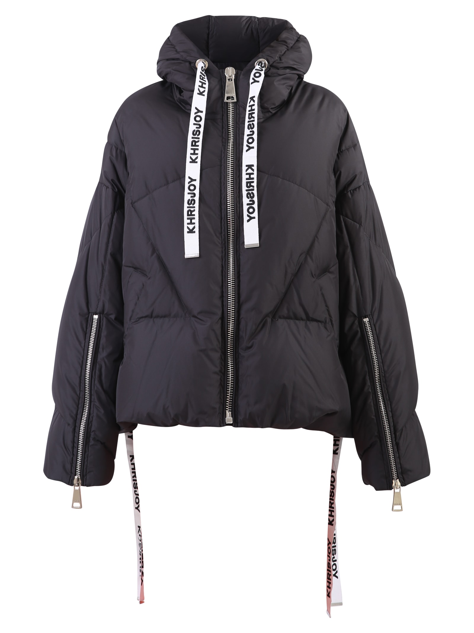 Khrisjoy Khris Iconic Hooded Down Puffer Jacket In Black