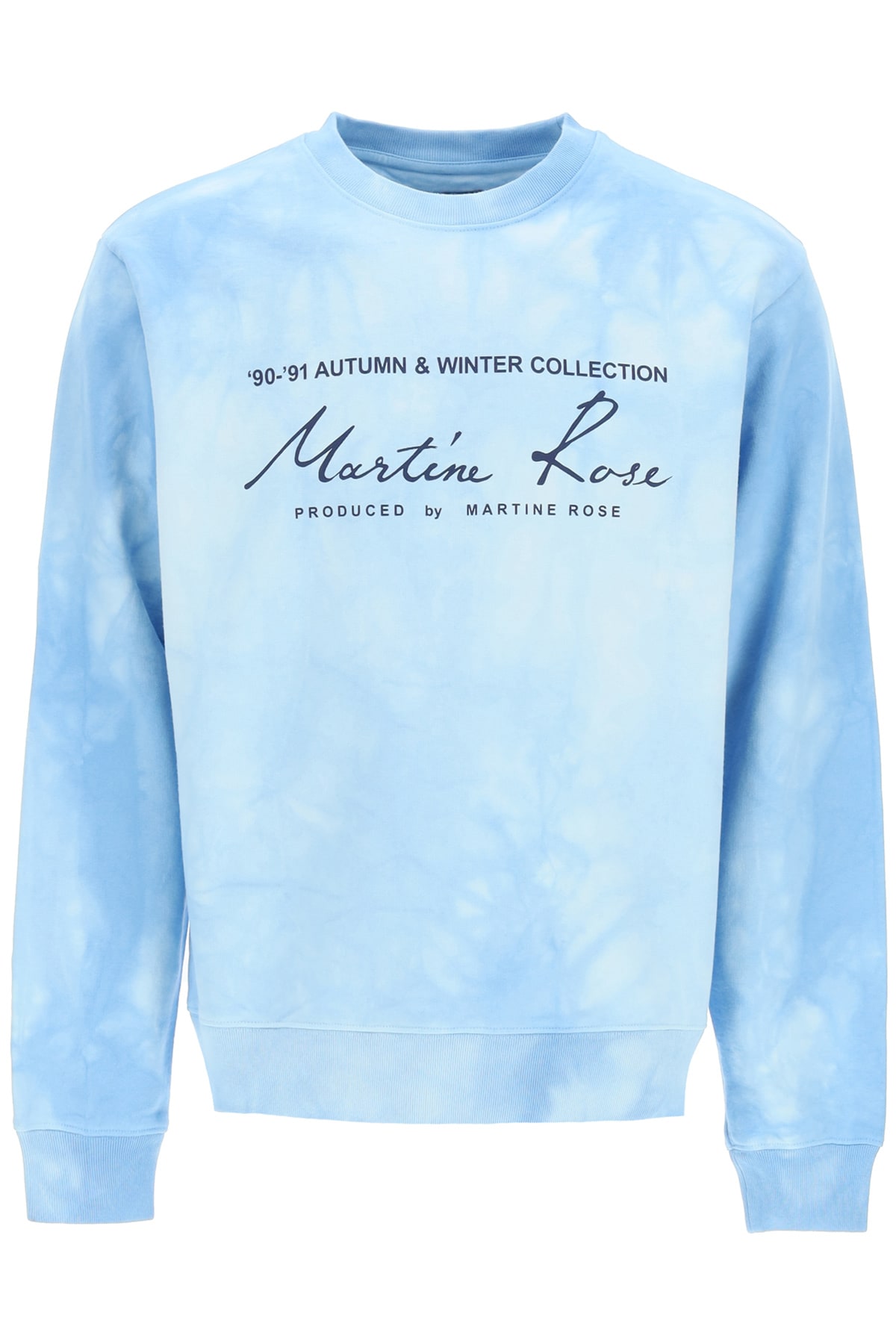 Martine Rose Tie-dye Crewneck Sweatshirt With Logo