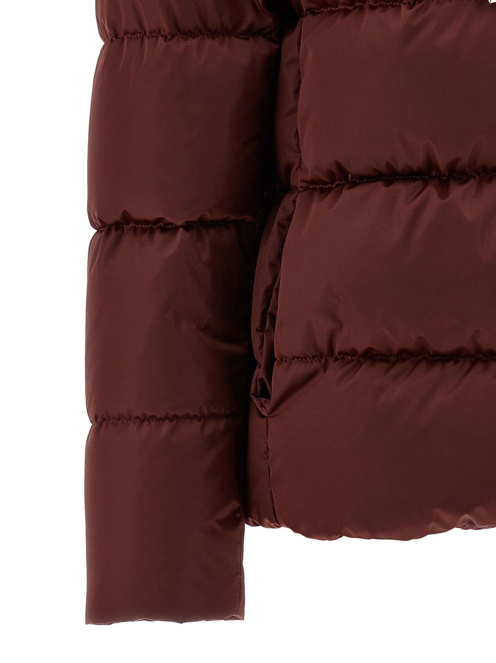 Herno Shiny Satin Down Jacket In Black