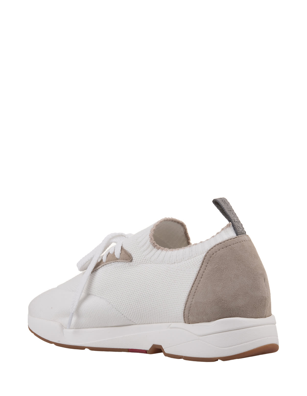 Shop Andrea Ventura W-dragon Sneakers In White And Beige Fashion Fabric