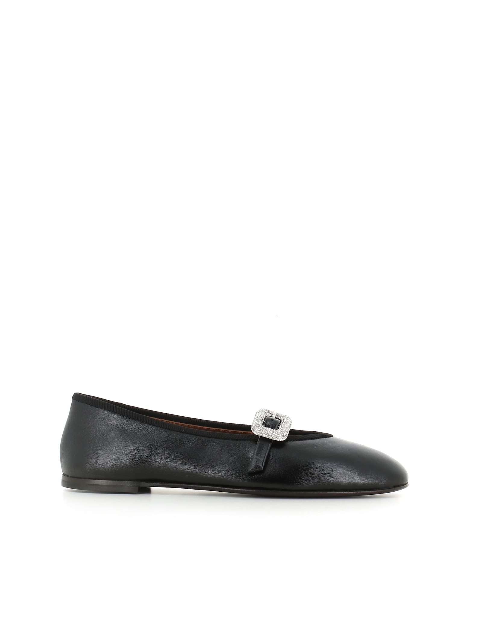 Shop Giuseppe Zanotti Ballerina Georgia Buckle In Black