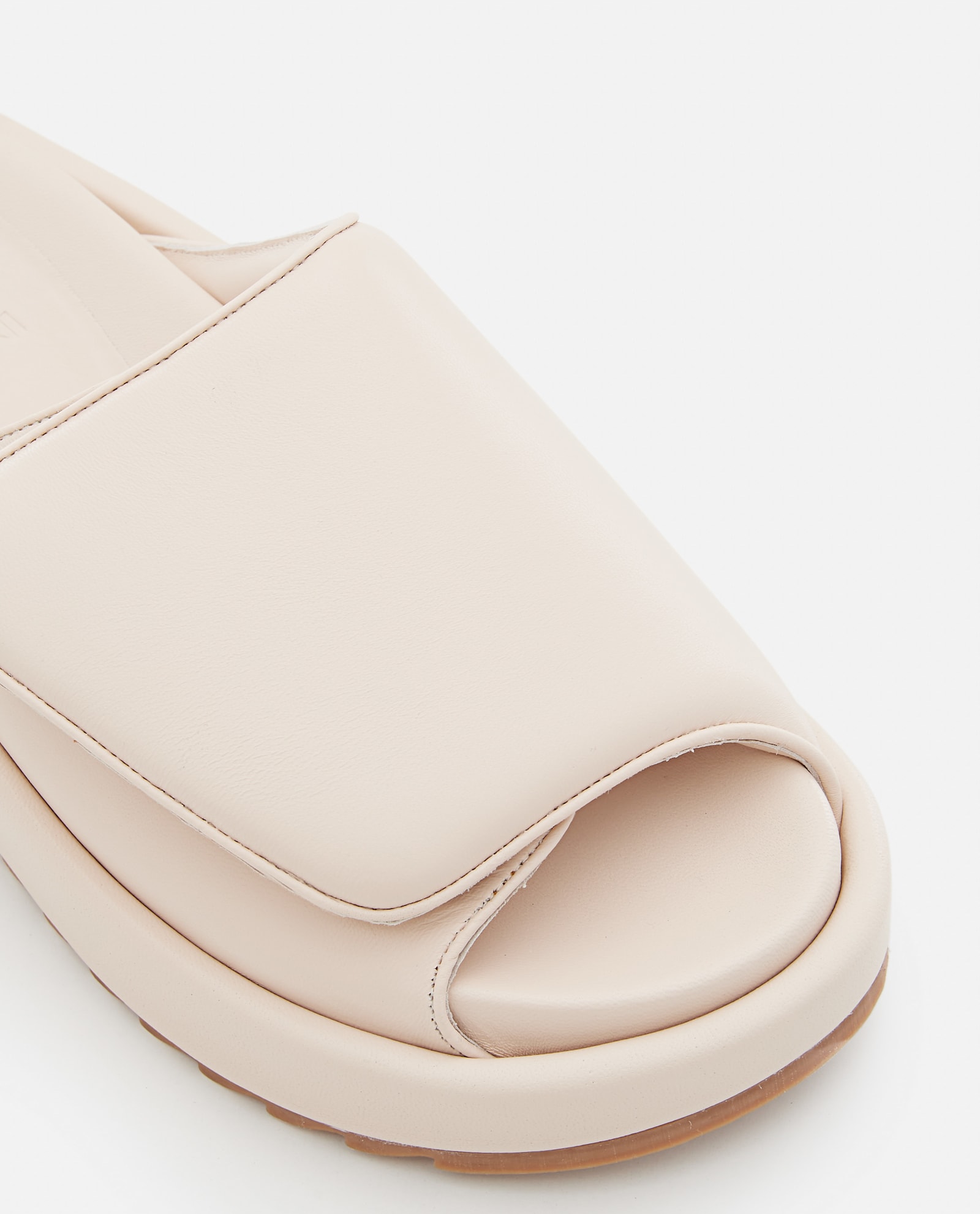 Gia Borghini 40mm Gia 1 Leather And Scuba Sandals In Sand