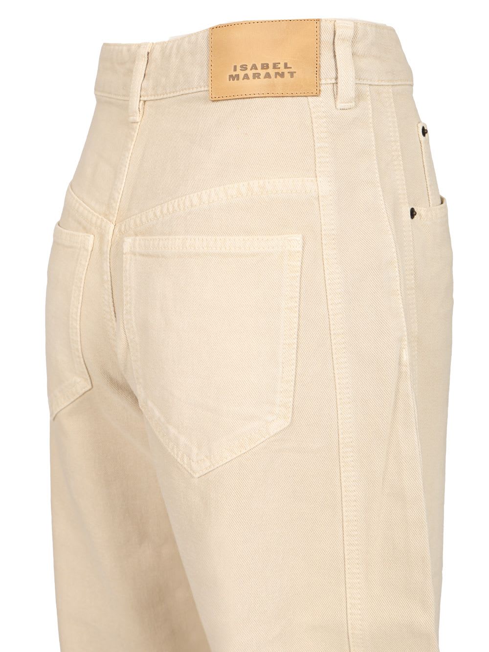 Isabel Marant Oriane Straight Leg Hemp Trousers With Five-pocket Styling In Neutral