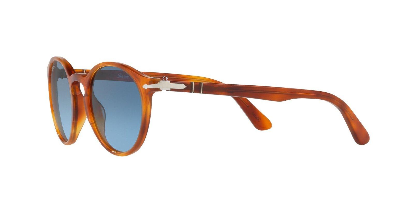 Persol Round Frame Sunglasses In Brown