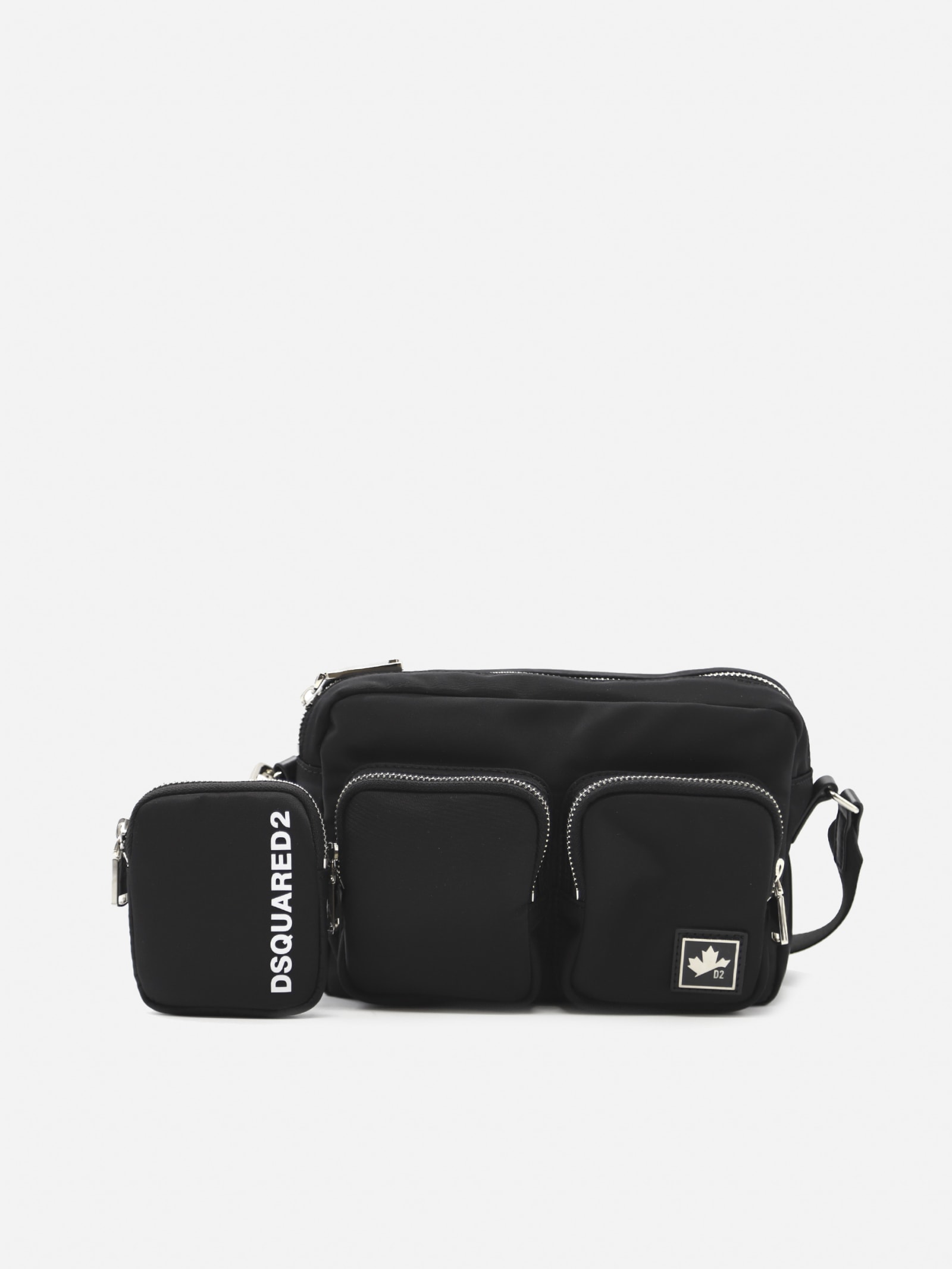 Dsquared2 Nylon Pouch With Contrasting Logo Print