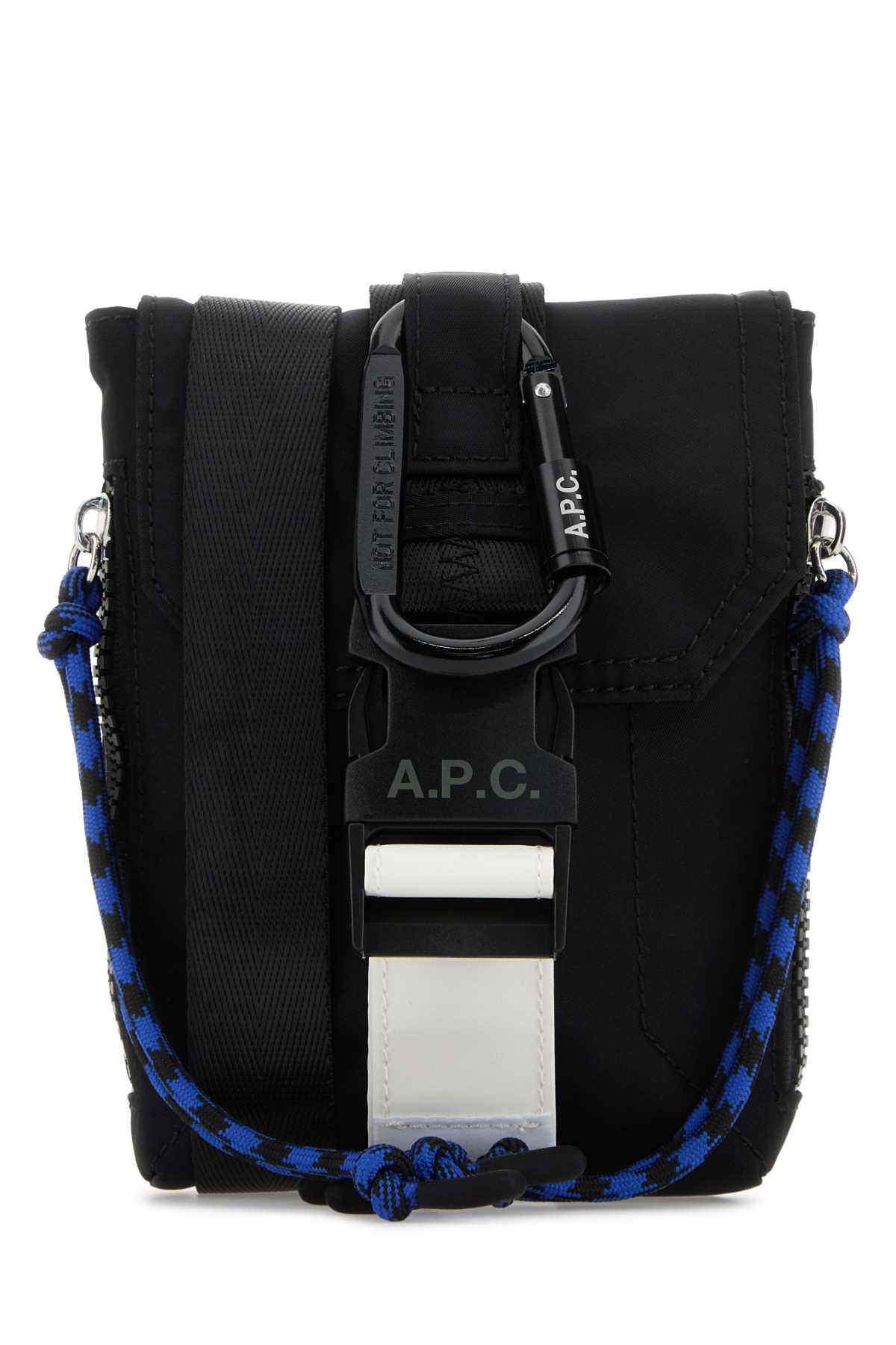 A. P.C. Black Fabric Trek Crossbody Bag