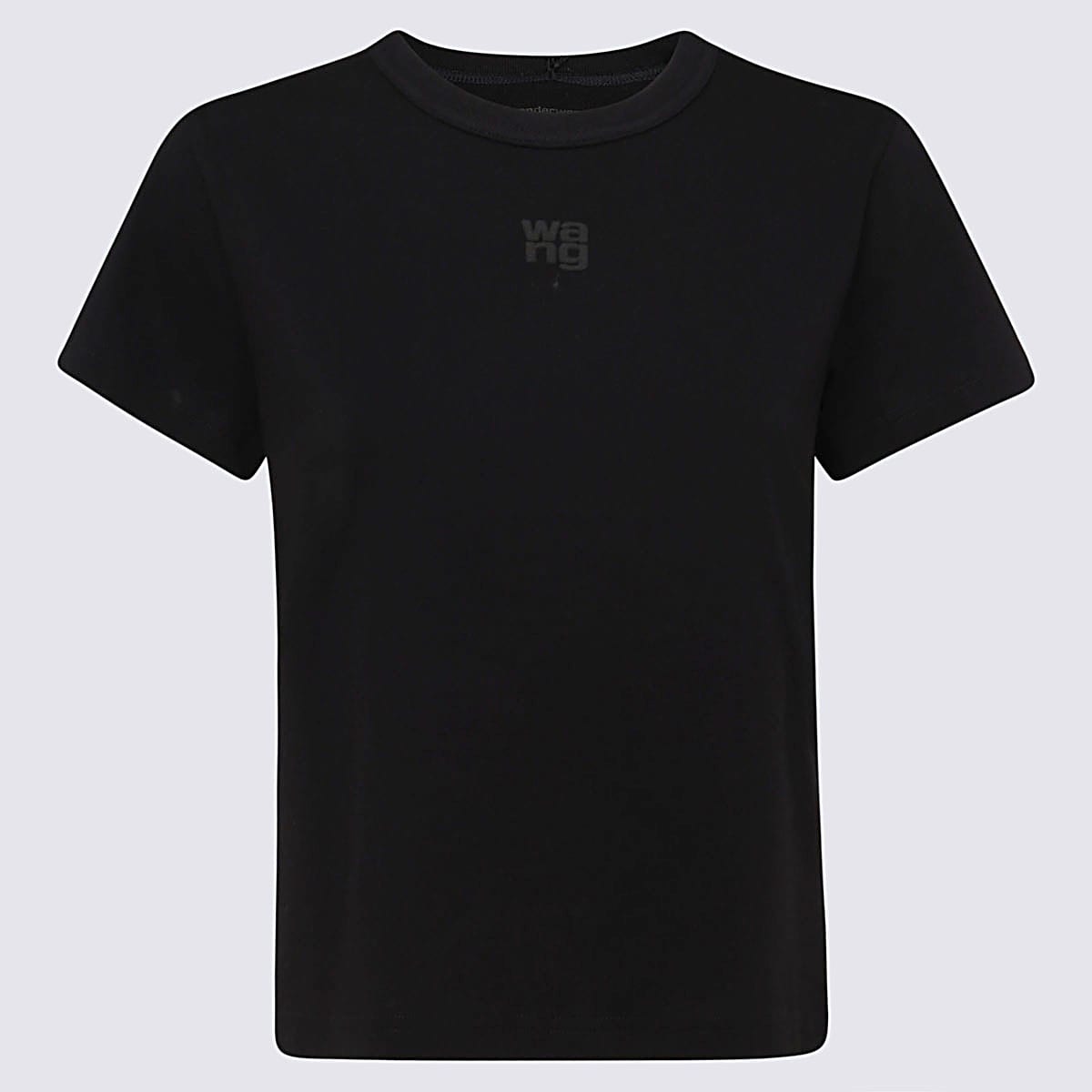 Alexander Wang Black Cotton T-shirt In Black