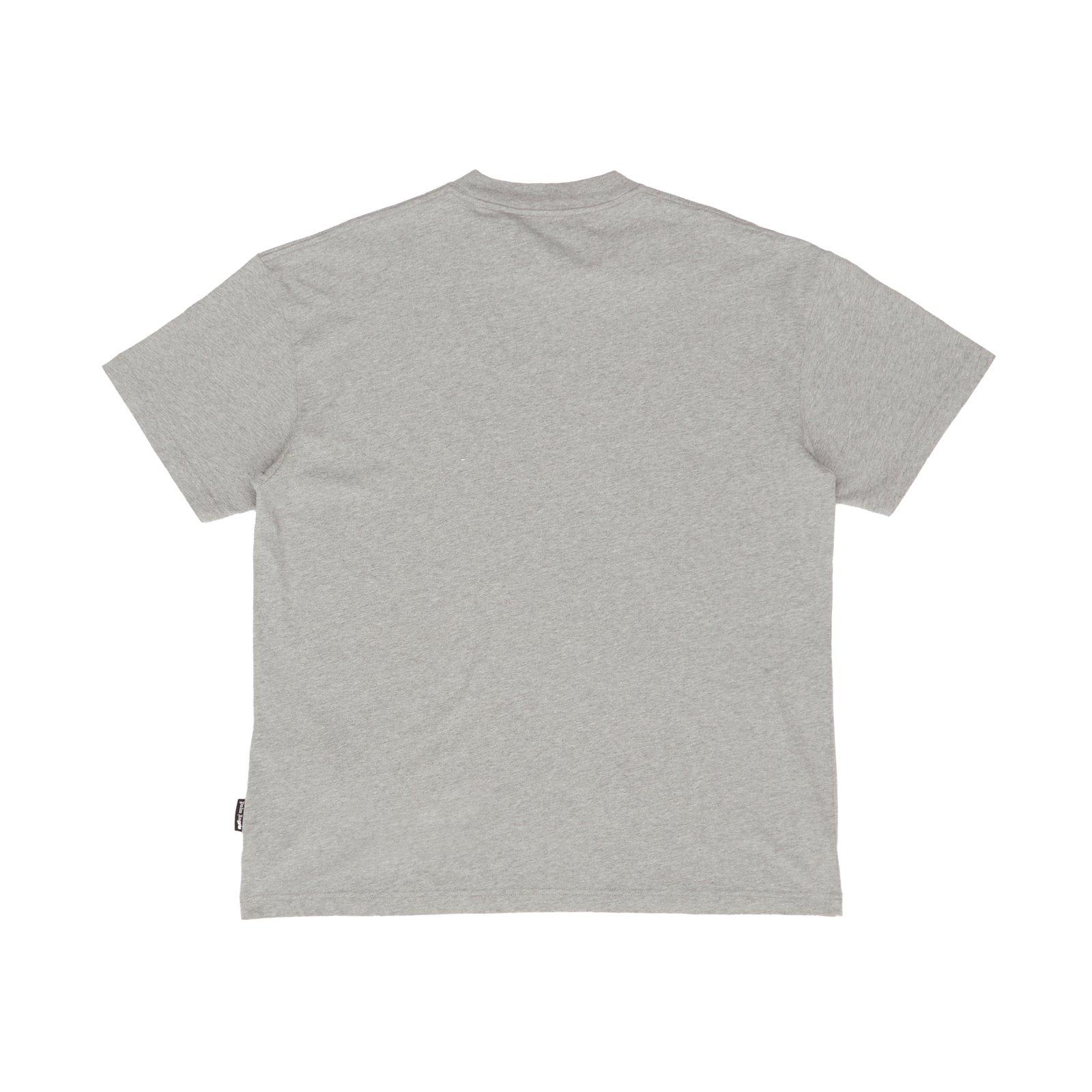 Shop Palm Angels Logo Printed Crewneck T-shirt In Melange Grey Petrol