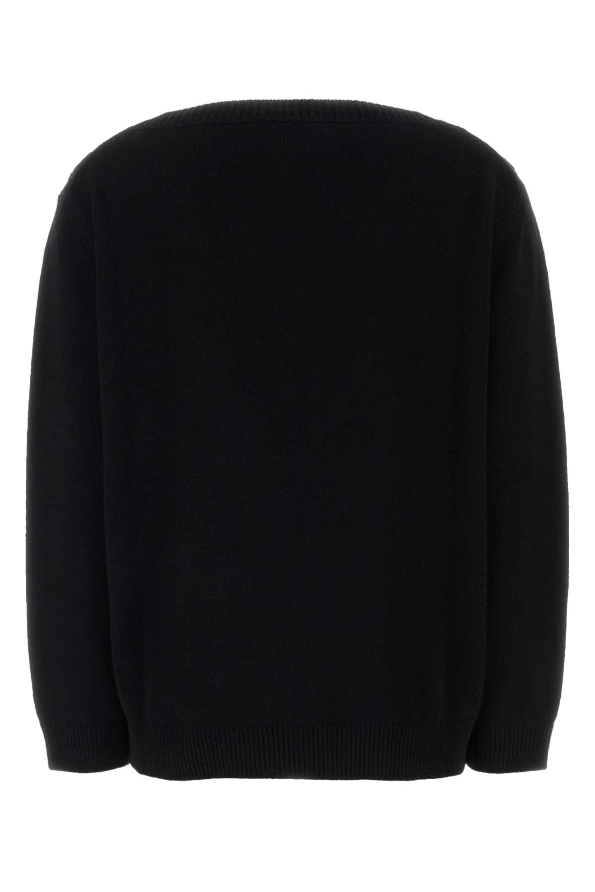 Gucci Oversized Sweater Featuring Lace Detail In Black