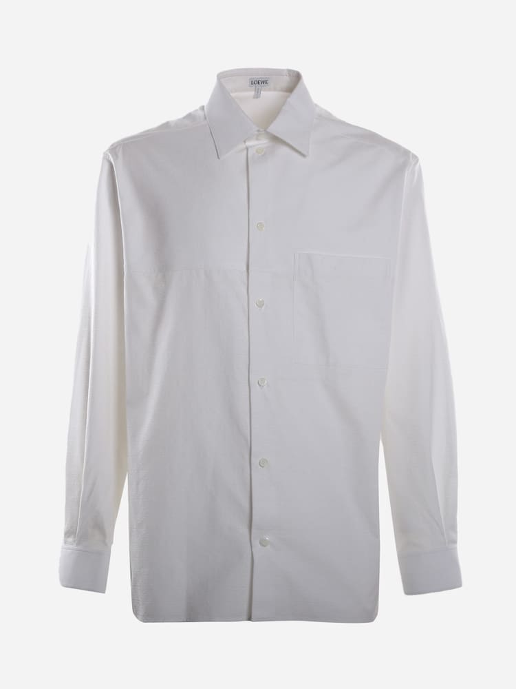 Loewe Cotton Shirt With All-over Anagram Motif