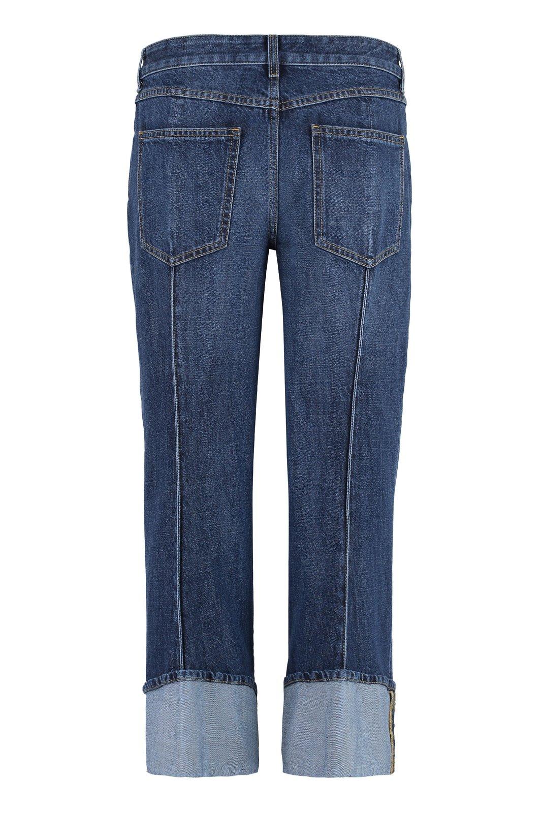 Shop Bottega Veneta Regular Fit Cropped Jeans