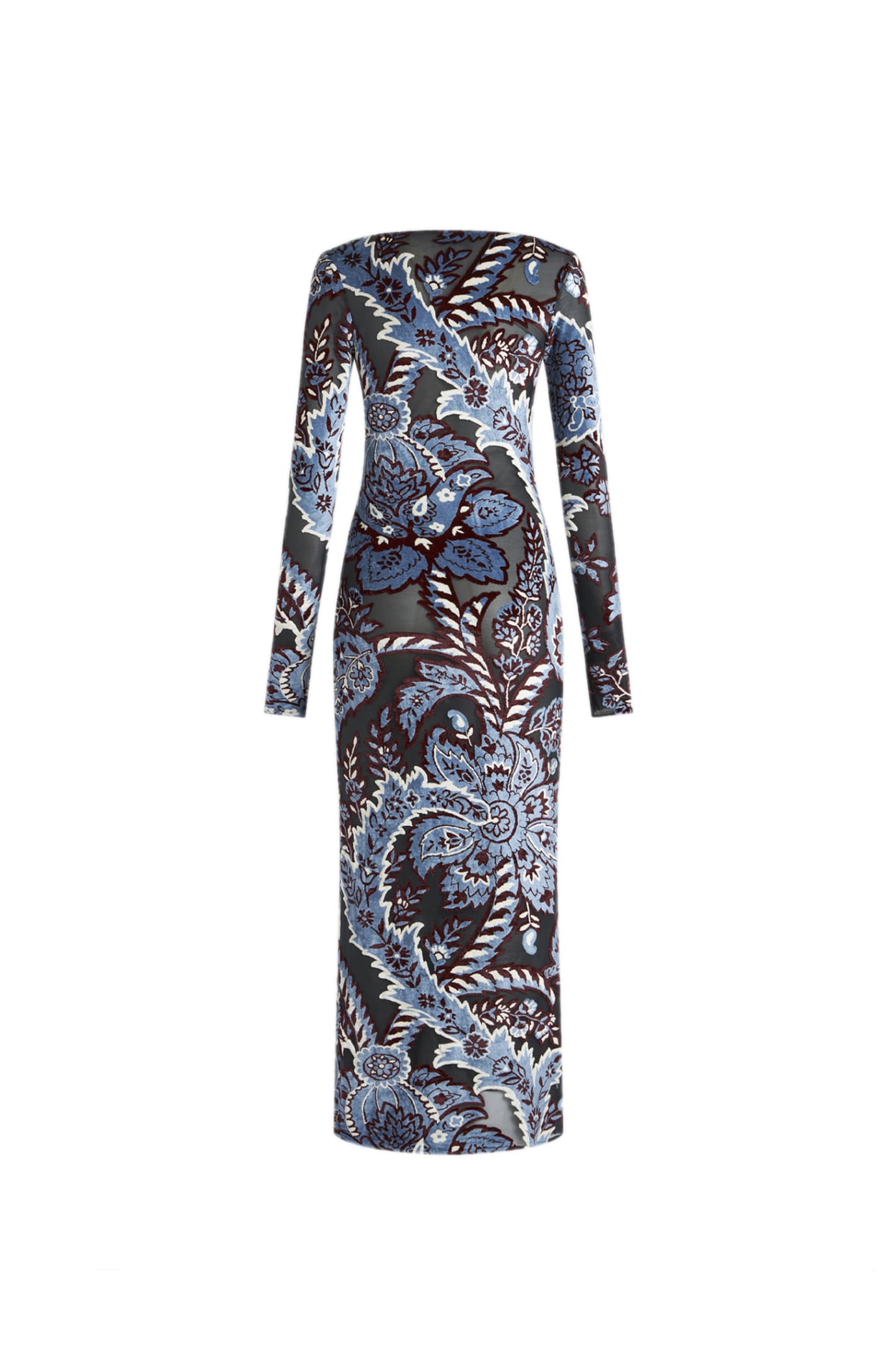 Shop Etro Dress In Clear Blue