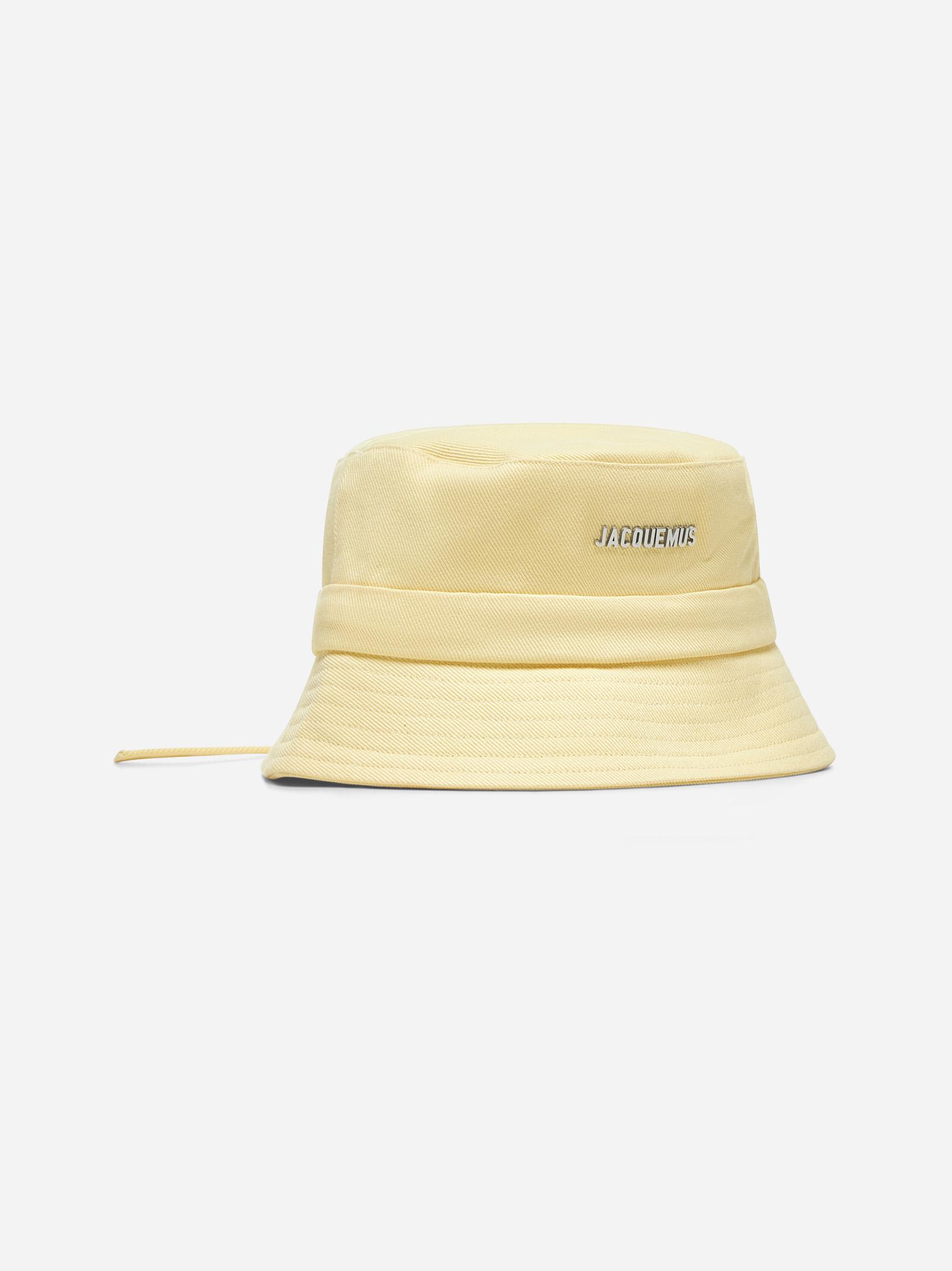Jacquemus Le Bob Gadjo Drawstring Bucket Hat In Yellow