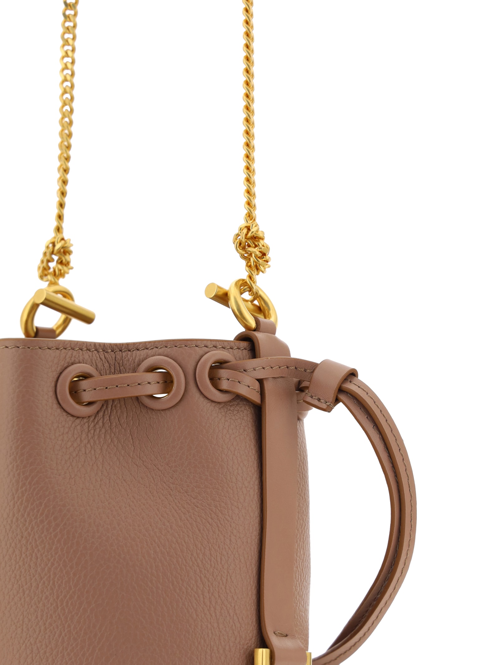 Shop Chloé Micro Marcie Shoulder Bag In Pink