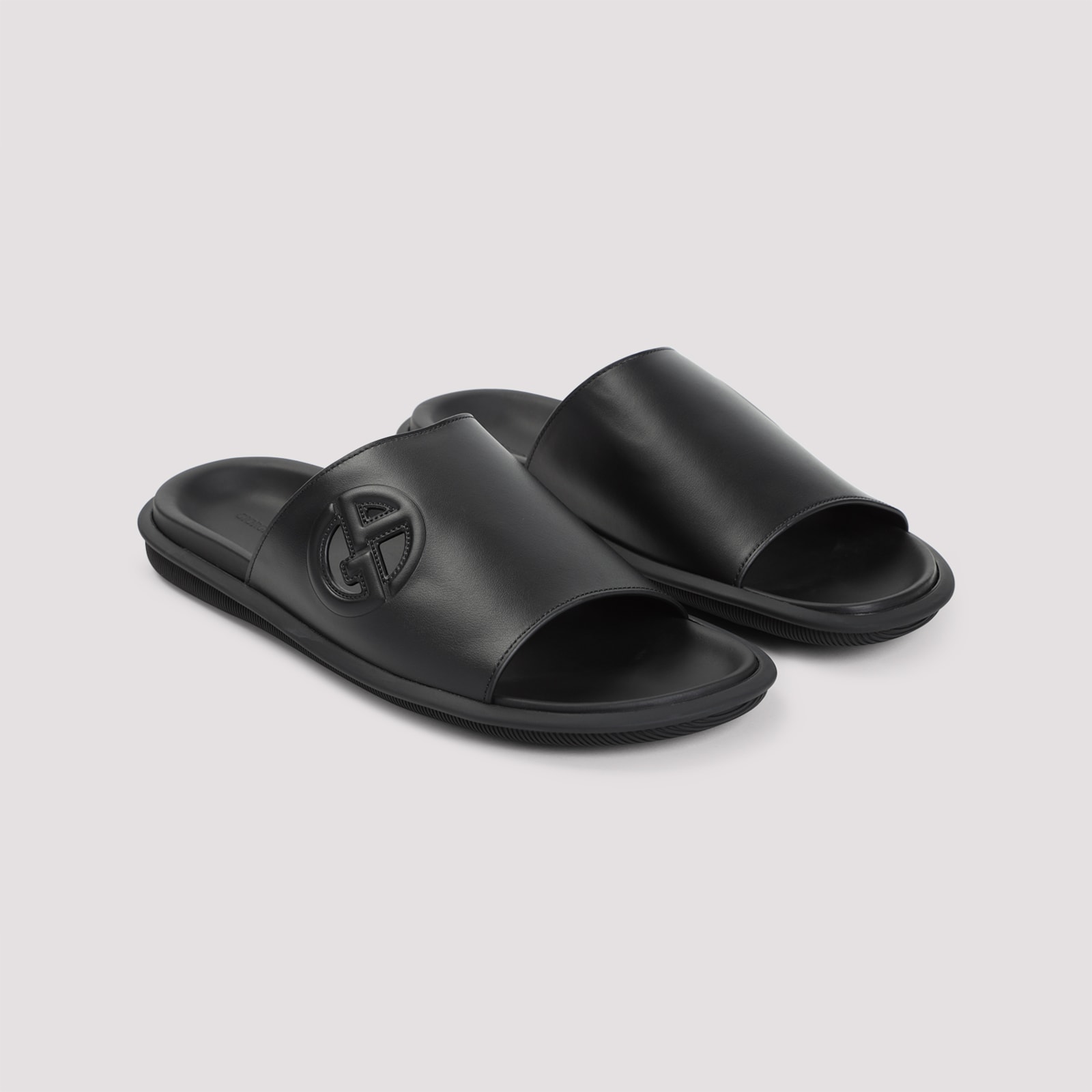 Giorgio Armani Slide In Nero