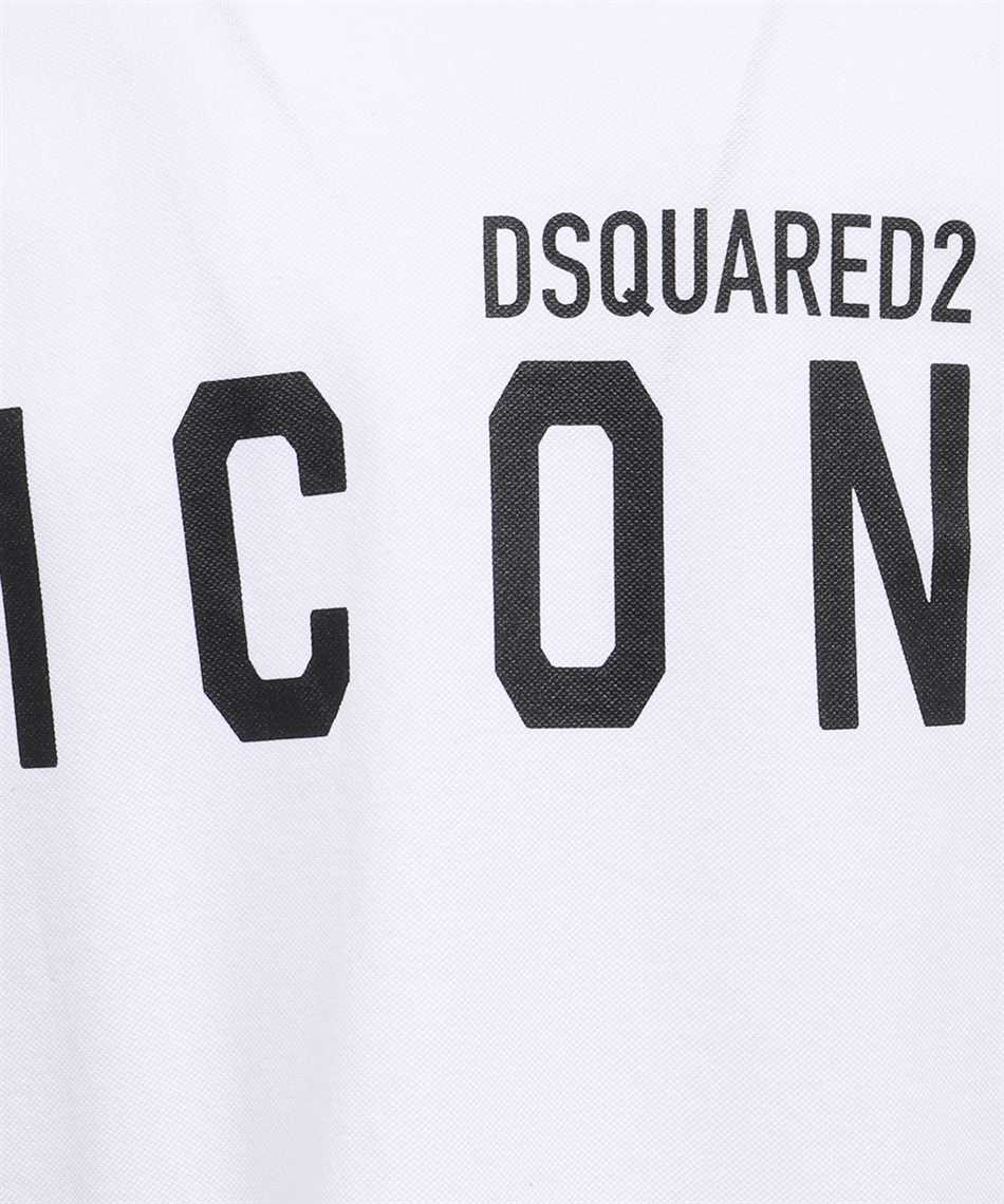 Shop Dsquared2 Short Sleeve Cotton Polo Shirt In White