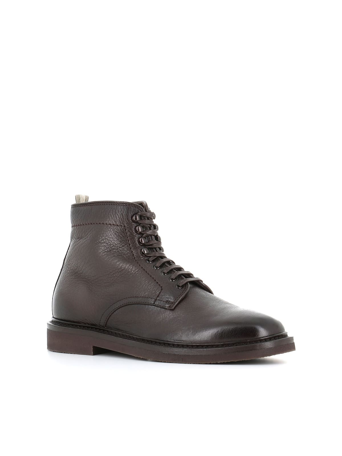 Shop Officine Creative Lace Up Boot Hopkins Flexi/203 In Brown