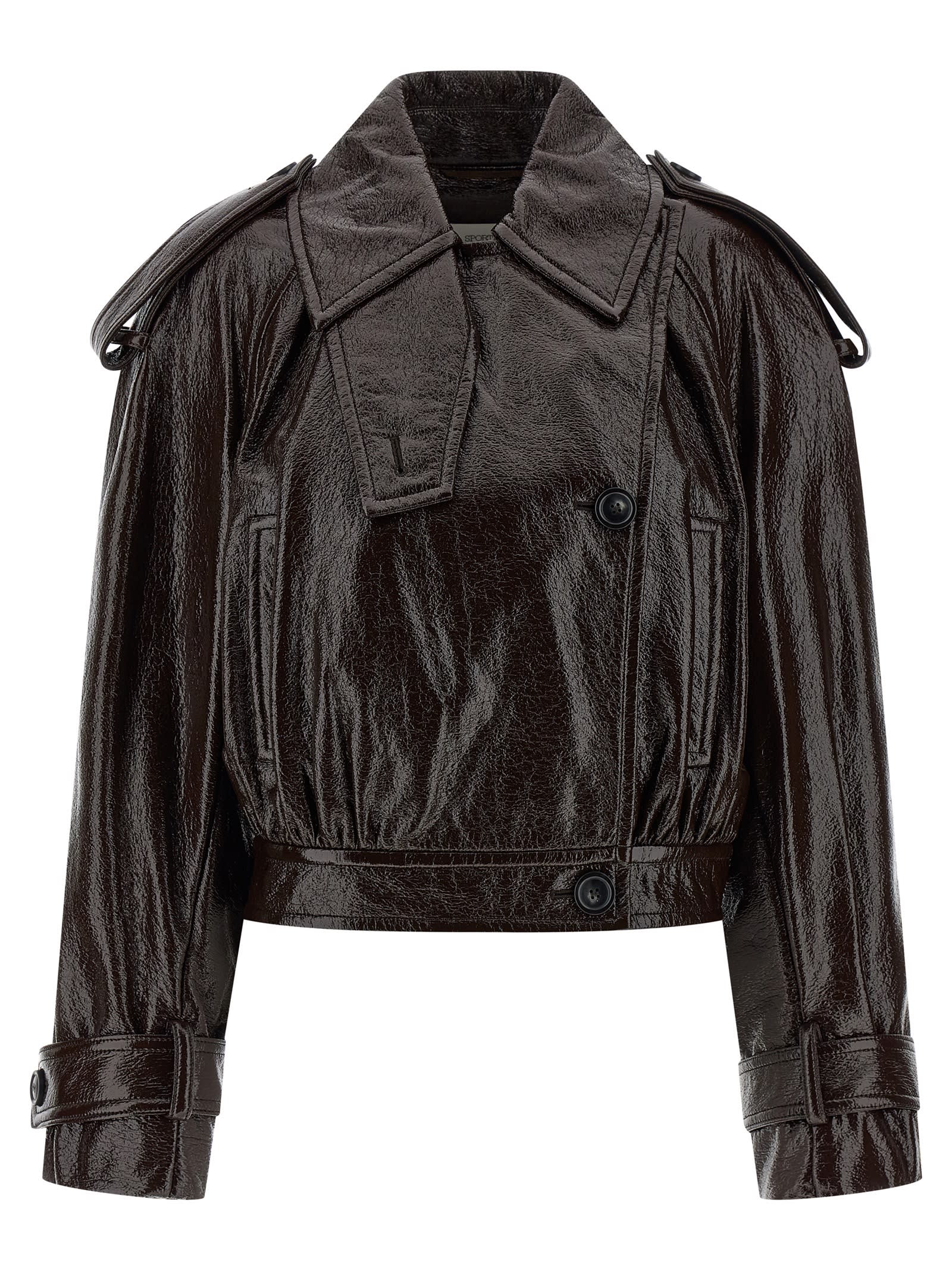 Sportmax Beta1234 Trench Coat In Brown