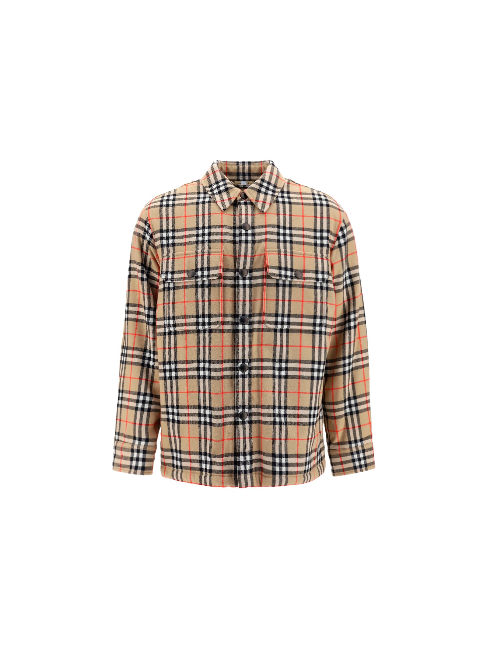 Burberry Beige Vintage Check Shirt Jacket In Multicolour