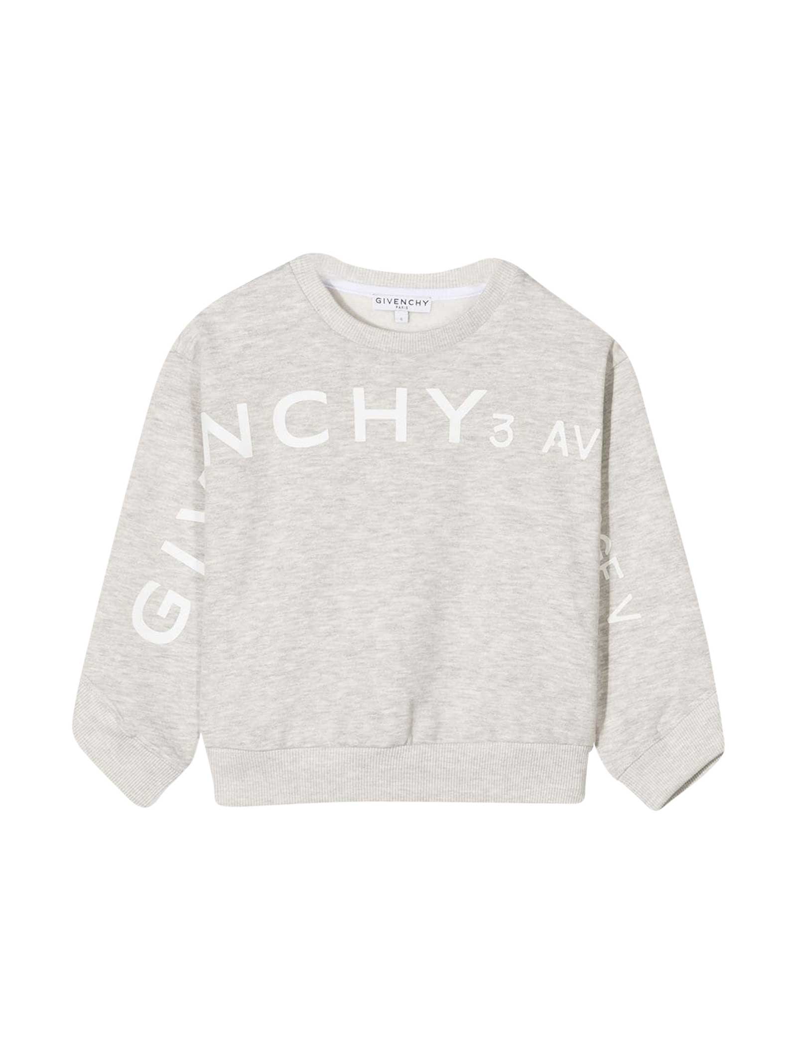 Givenchy Kids' Gray Sweatshirt In Grigio