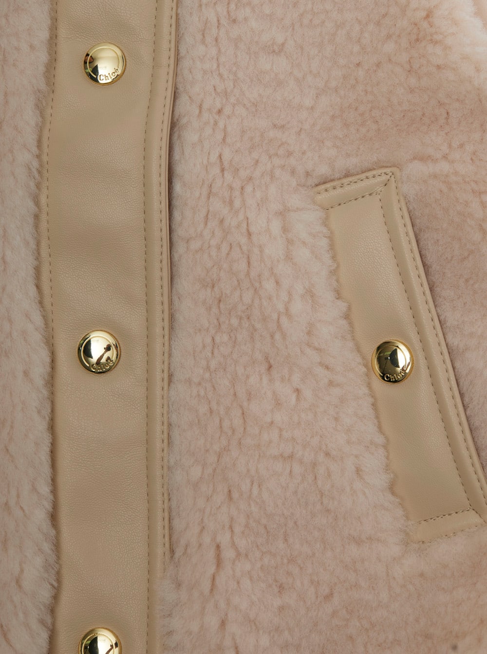 Chloé Fleece Gilet In Neutral