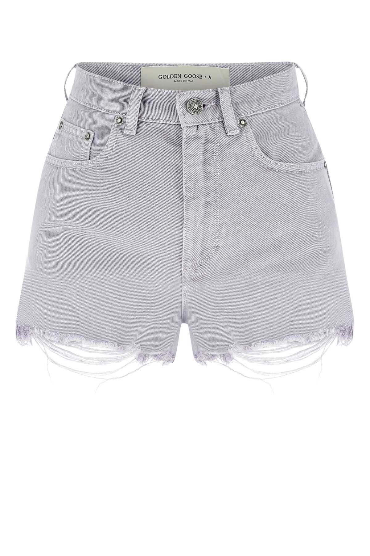 Lilac Denim Shorts