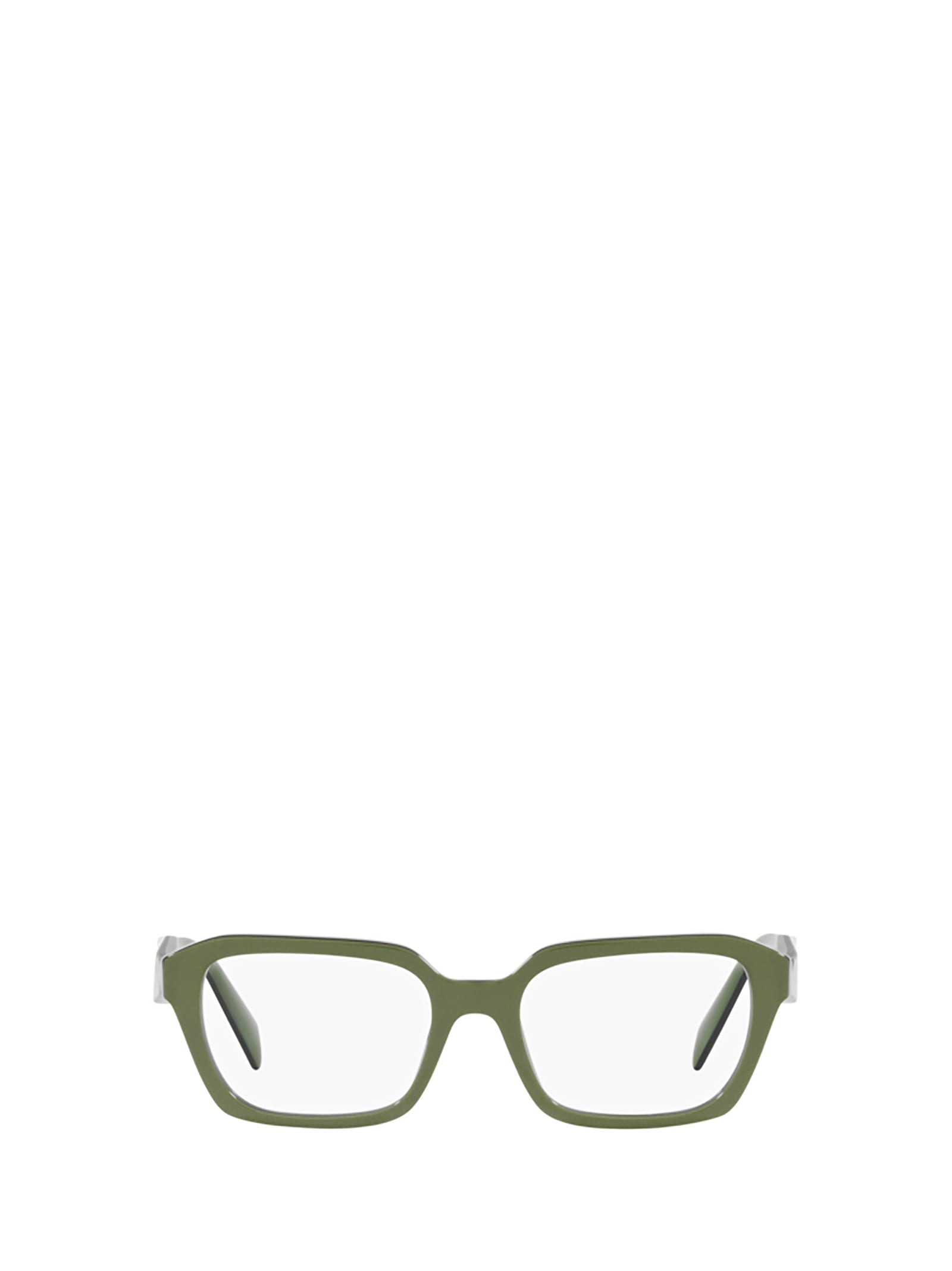 Prada Pr 14zv Clear Green Glasses