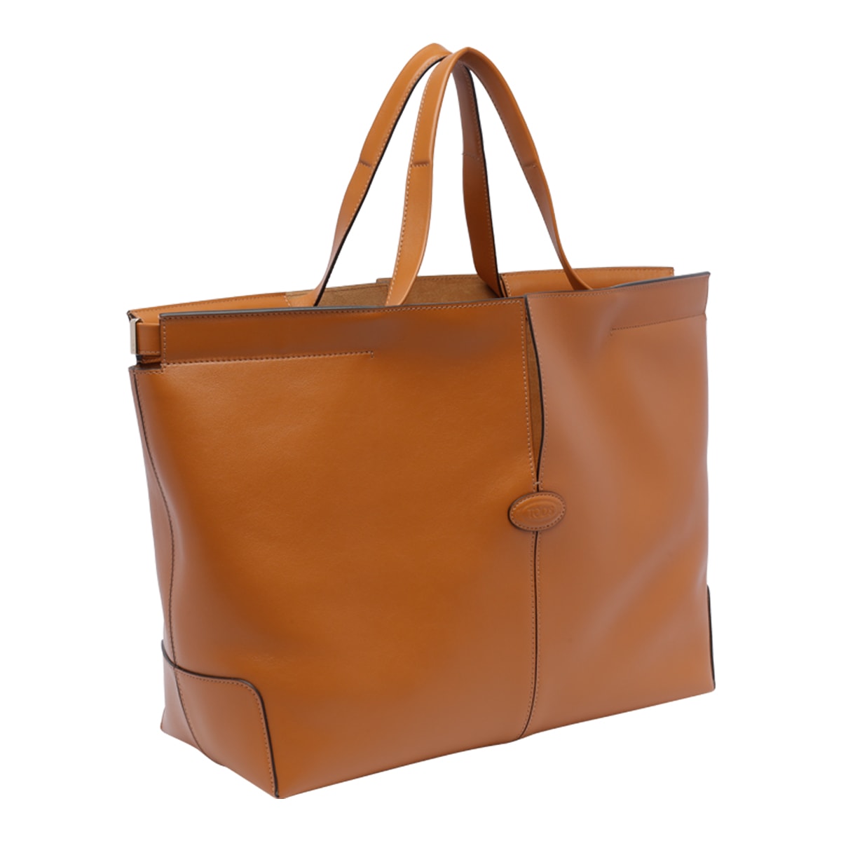 Shop Tod's Di Bag Folio Shopping Bag In Brown