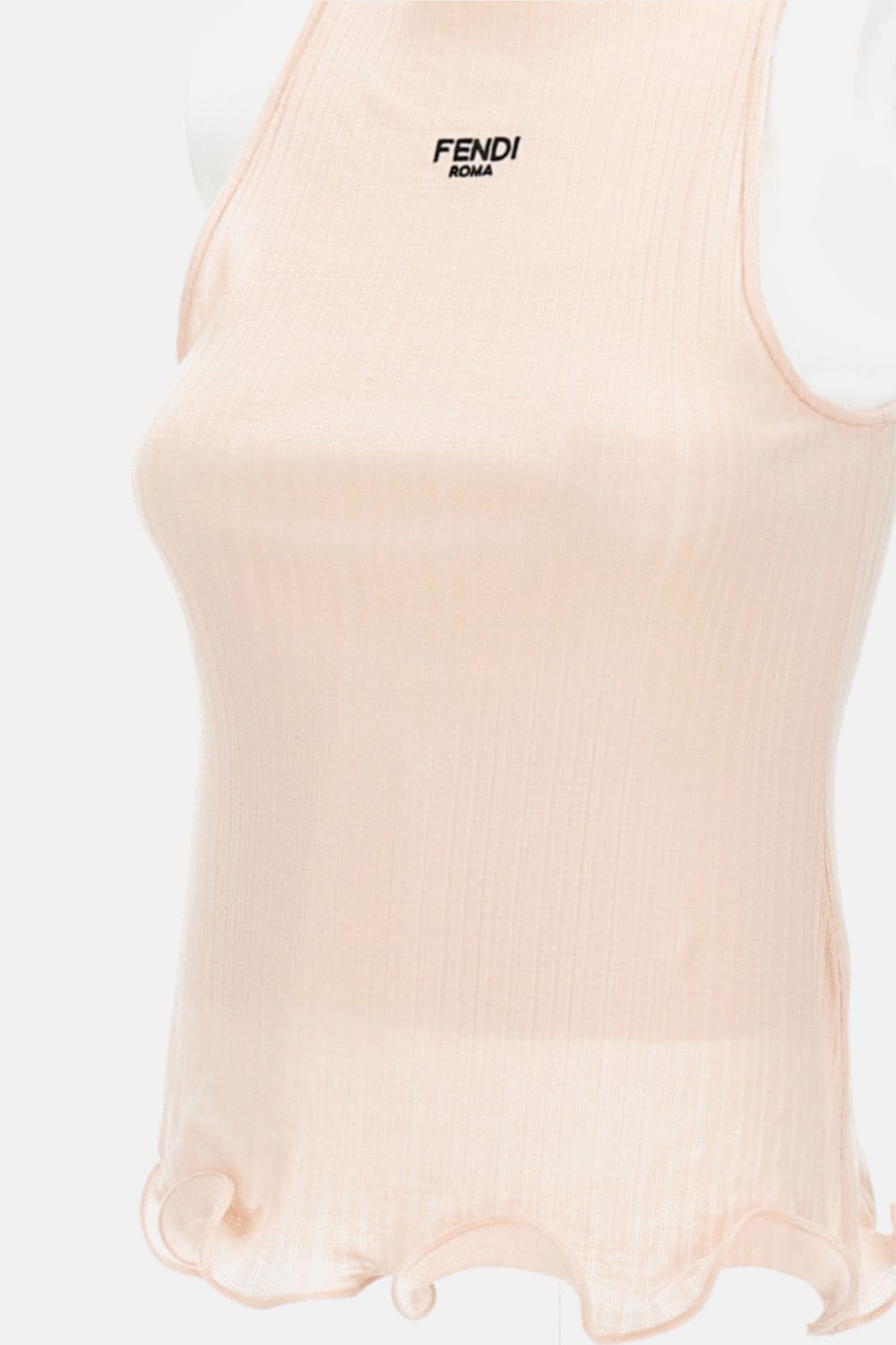 Fendi Top Roma Rib In Pink