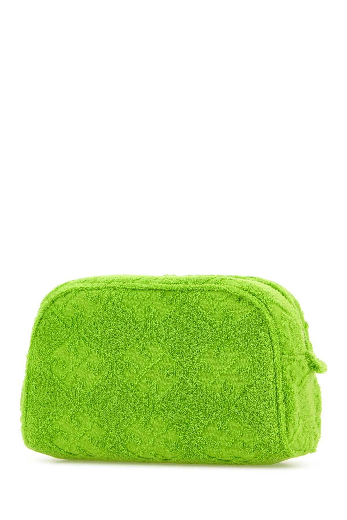 Tory Burch Textured Ella Beauty Case Clutch Bag In Green