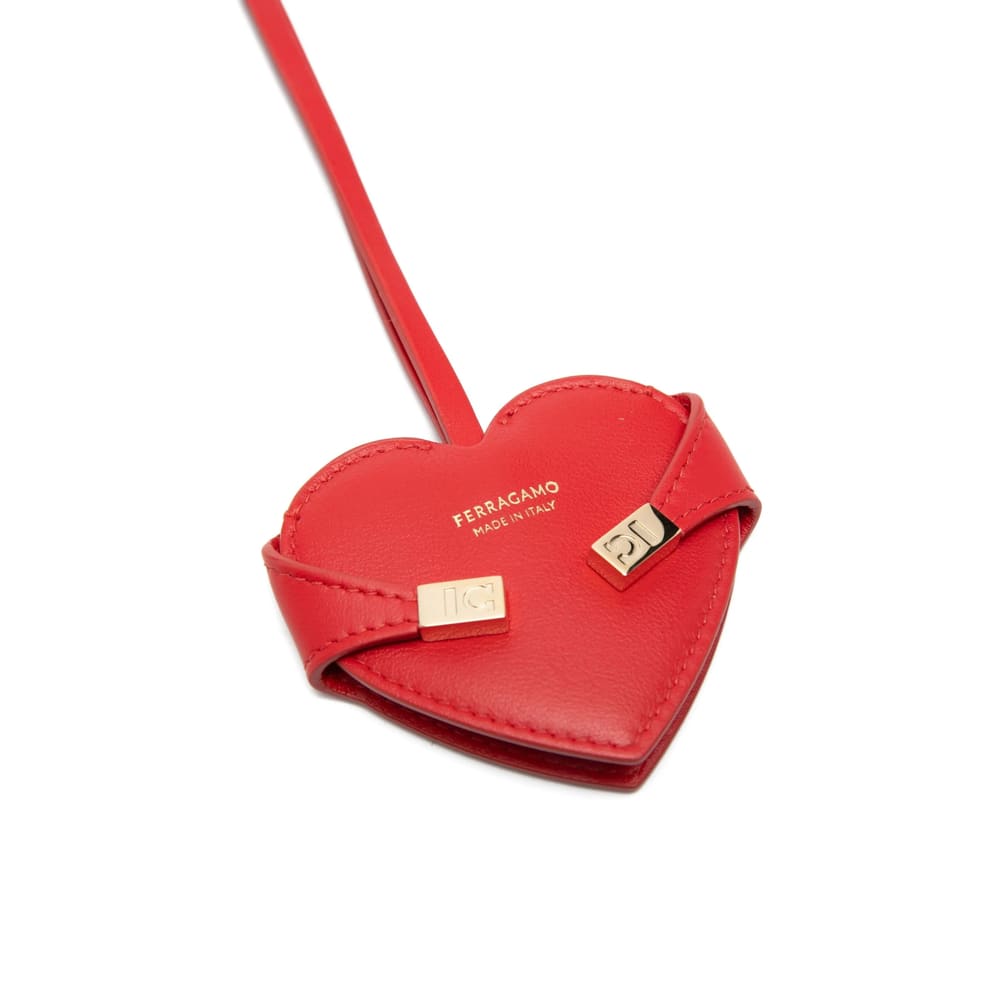 Ferragamo Hug Heart Mirror Charm In Red