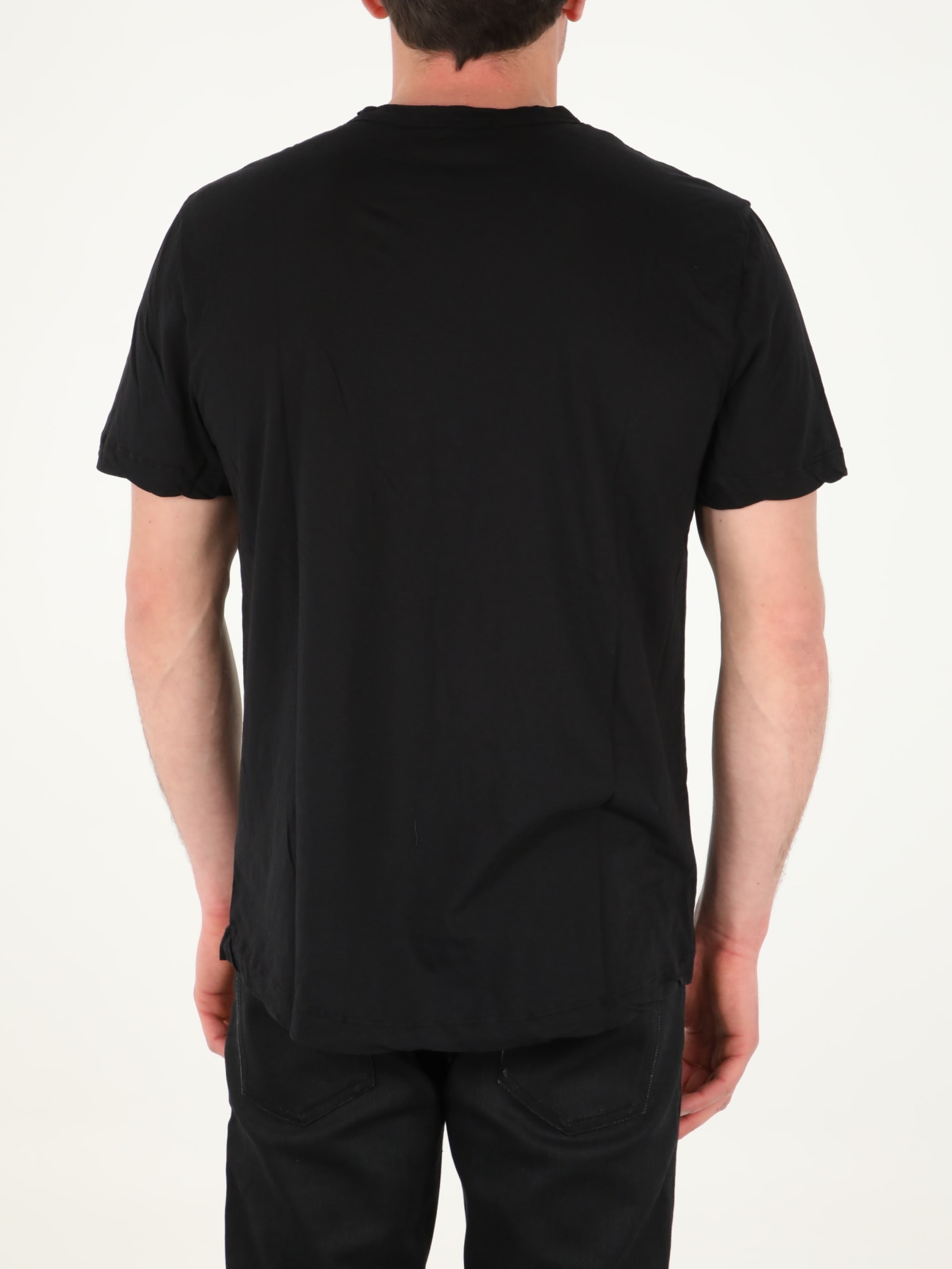 Shop James Perse Black Cotton T-shirt