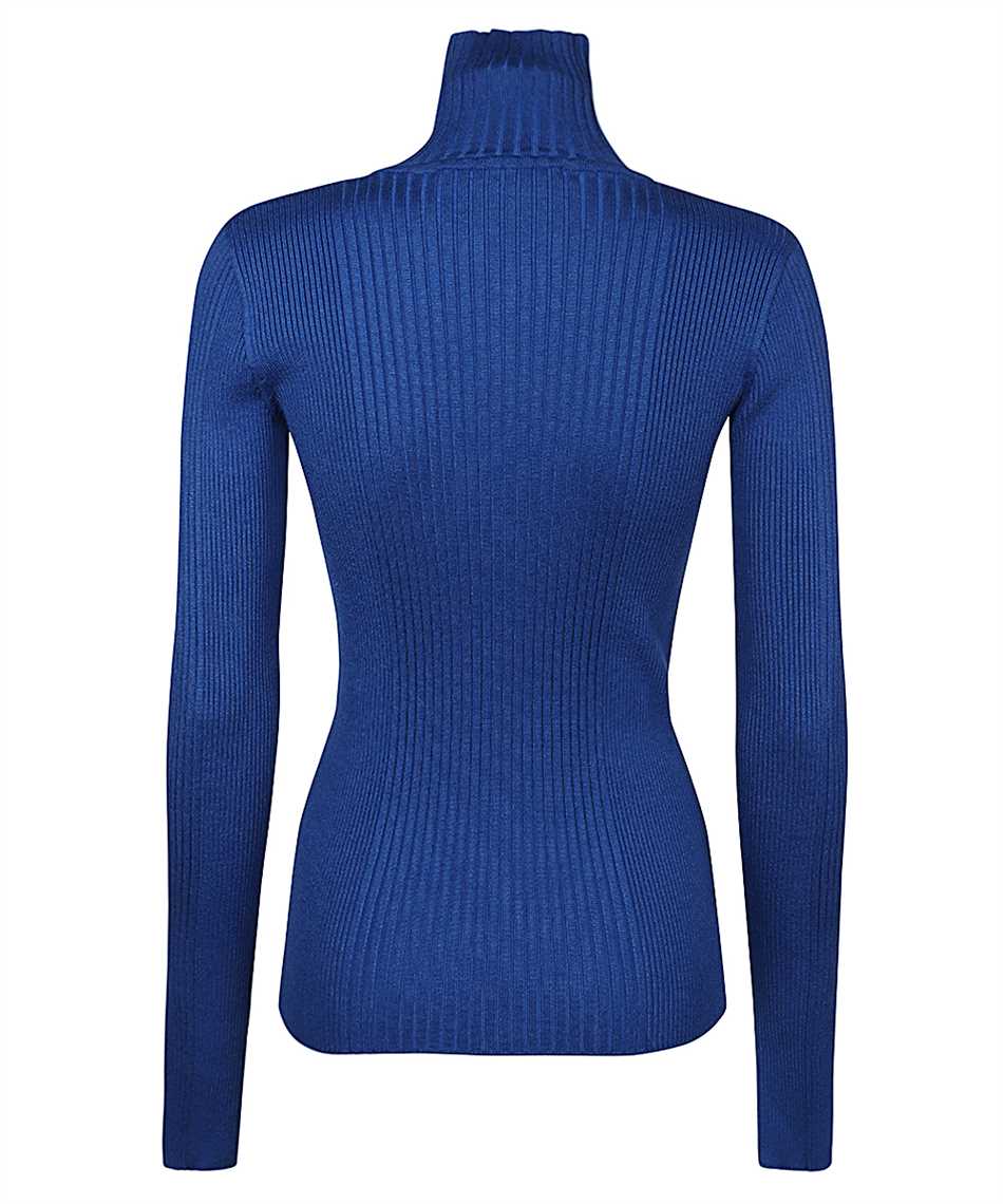 Barrow Ribbed High-neck Zip-front Cardigan In Blue