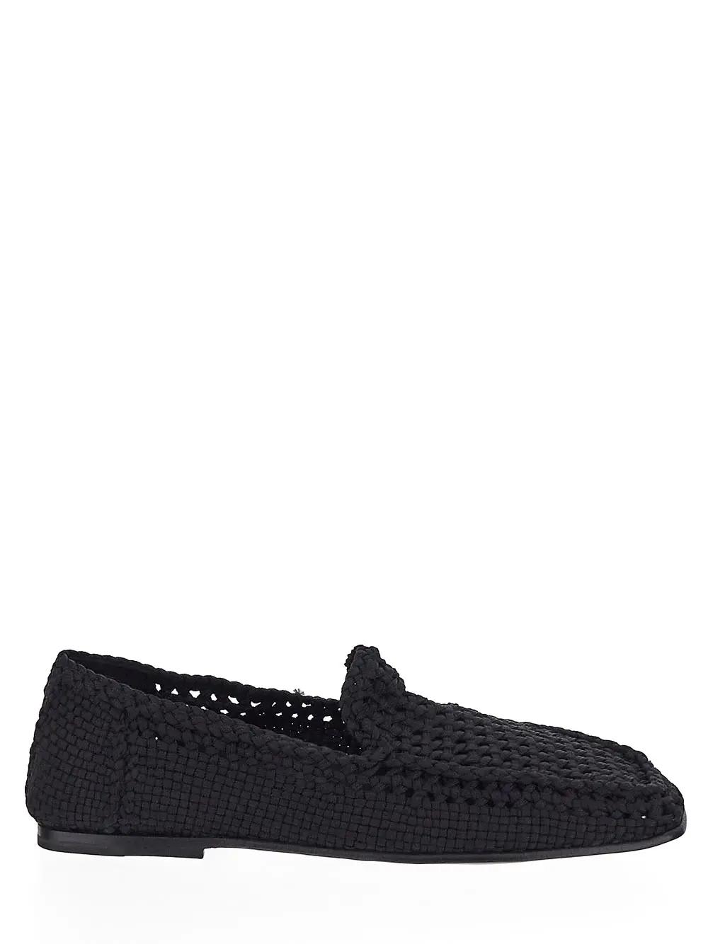 Dolce & Gabbana Crochet Slippers In Black