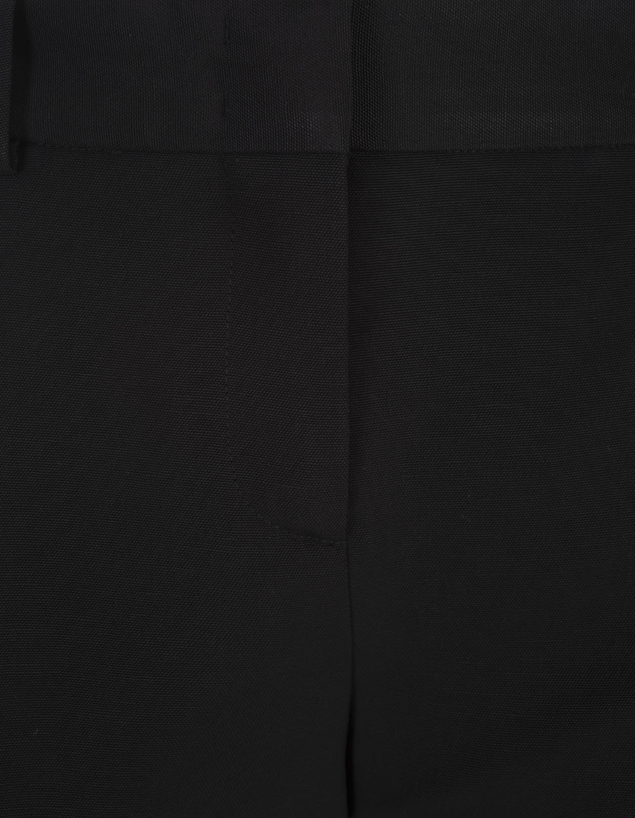 Shop Ermanno Scervino Black Linen Blend Tailored Shorts
