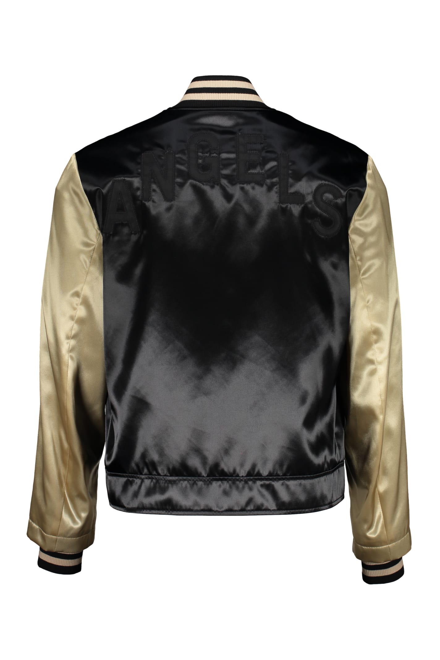 Shop Palm Angels Nylon Bomber Jacket In Black