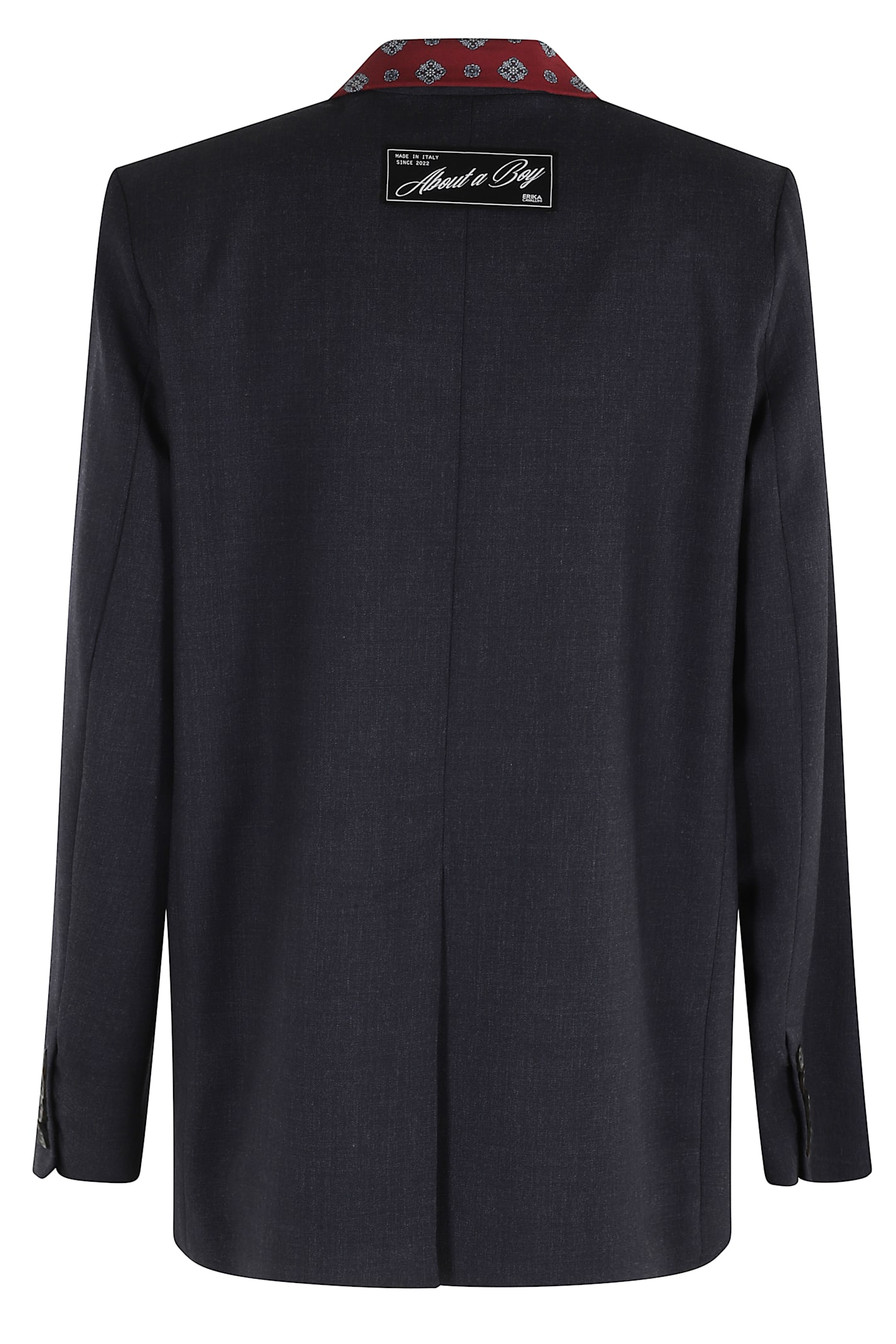 Erika Cavallini Wool Double-breasted Blazer In Black