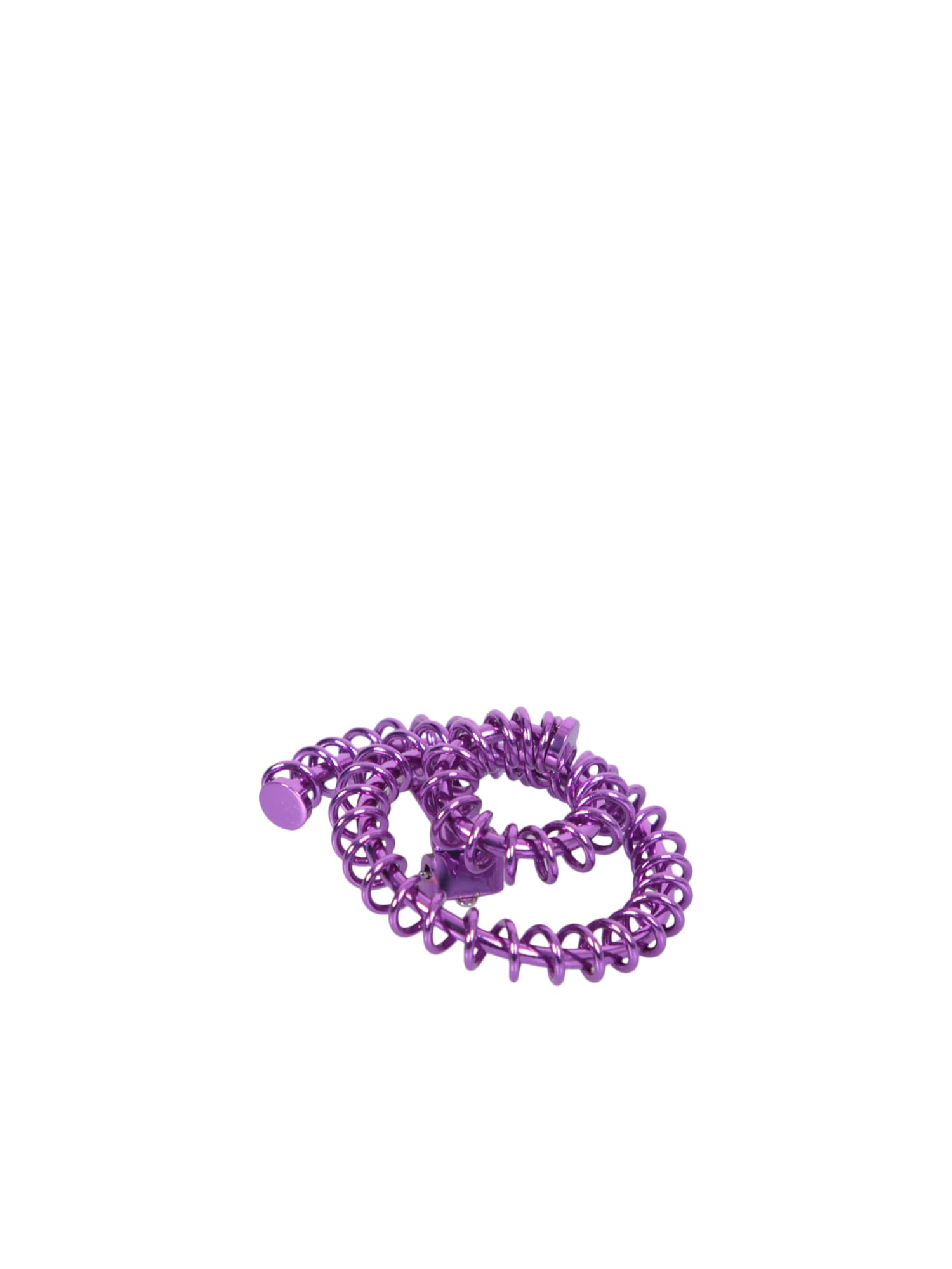 Shop Sunnei Garland Spiral Violet Earrings In Purple
