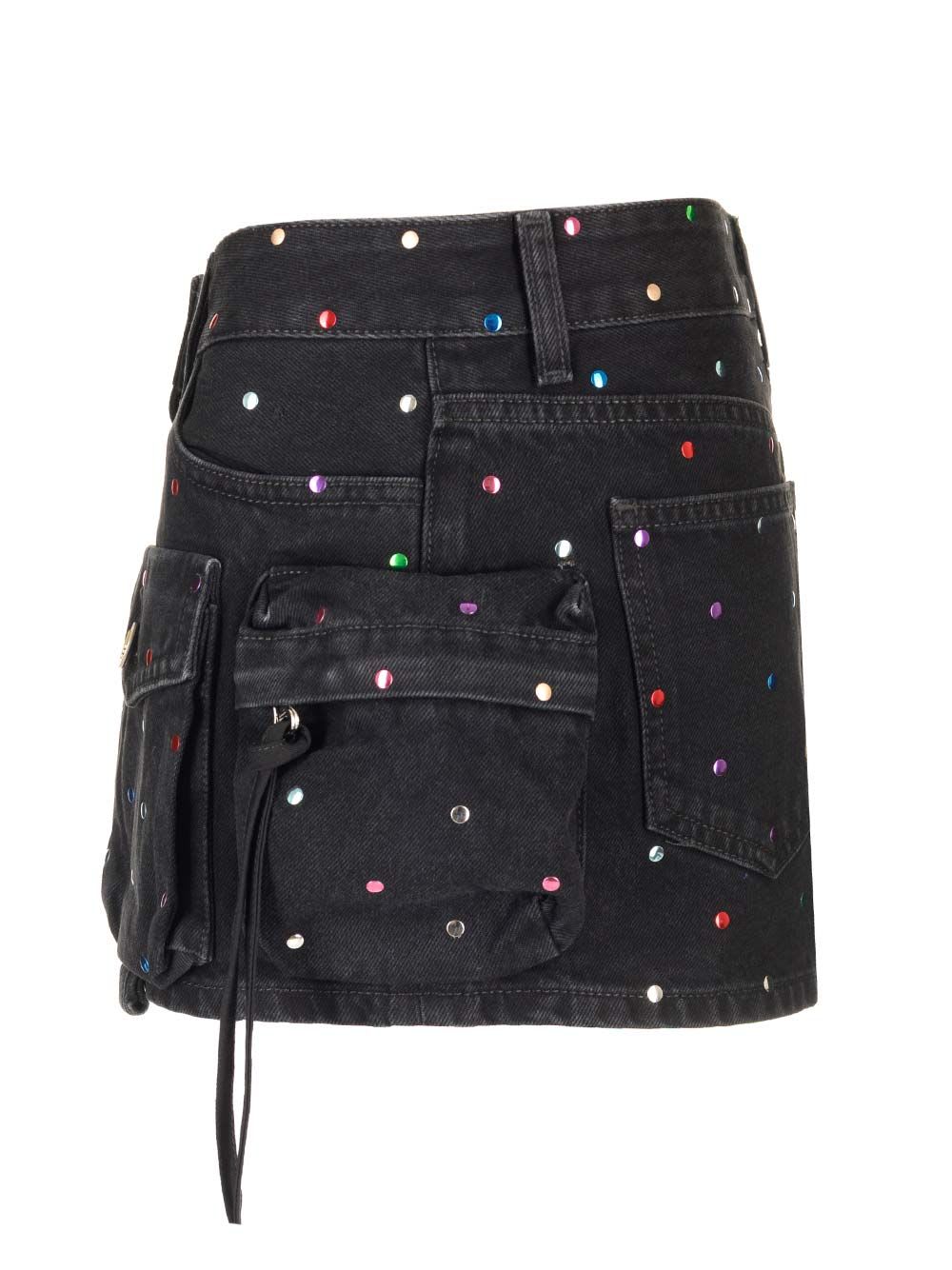 Shop Attico Fay Multi-pocket Mini Skirt In Black