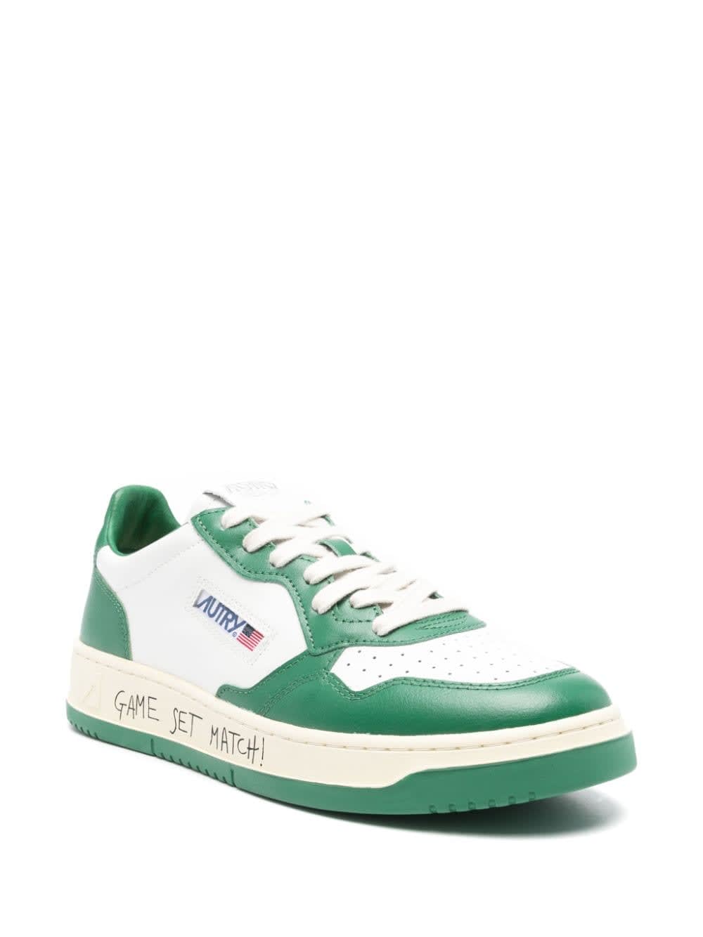 Autry Medalist Low Leather Sneakers In Green