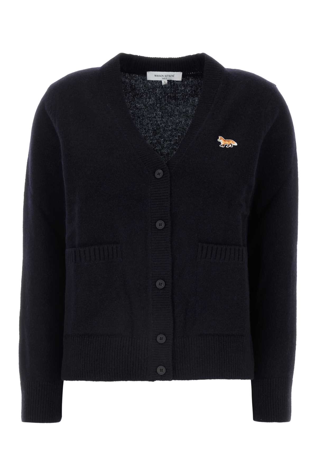 Maison Kitsuné Midnight Blue Wool Cardigan