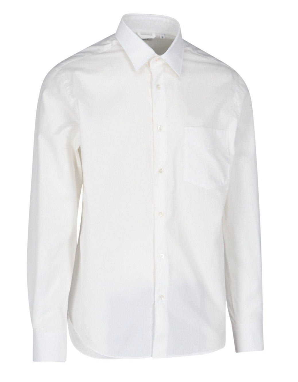 Shop Aspesi Chest Pocketed Buttoned Shirt In White