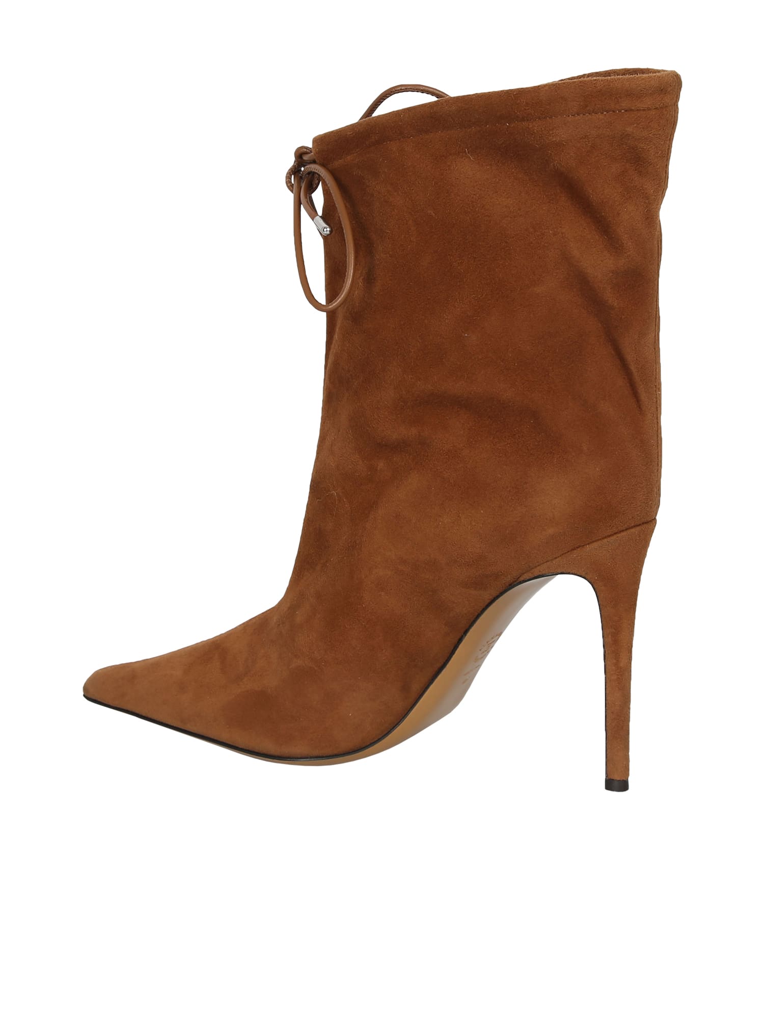 Shop Alexandre Vauthier Pointed Boots In Brown