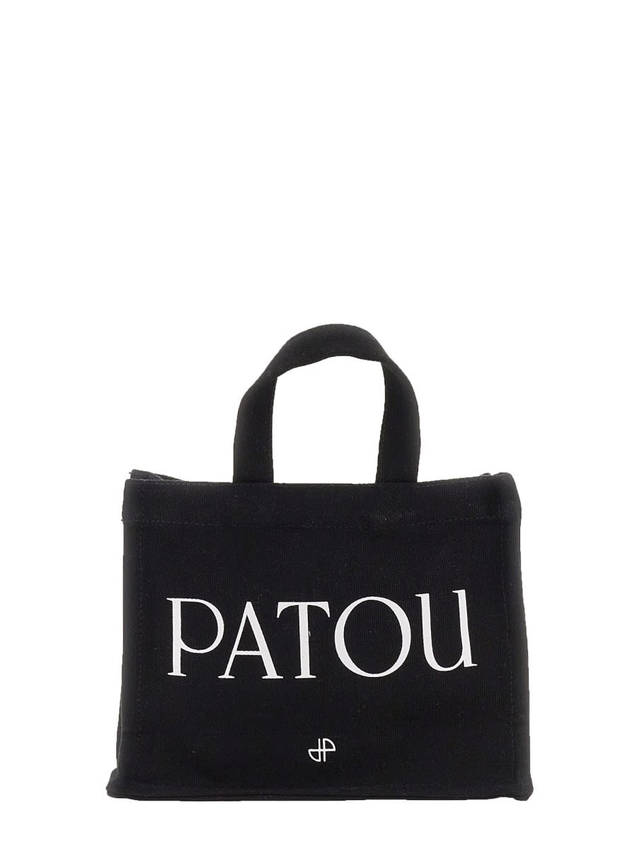 Shop Patou Tote Bag With Logo Print In Black