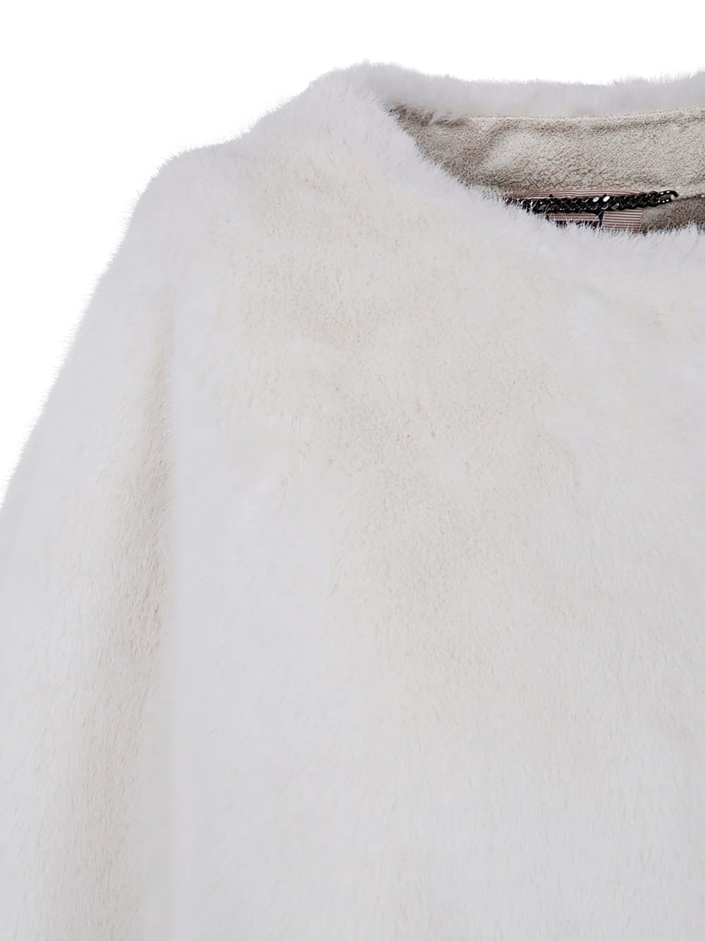 Shop Valentini 1972 Eco Mink Fur In Off White