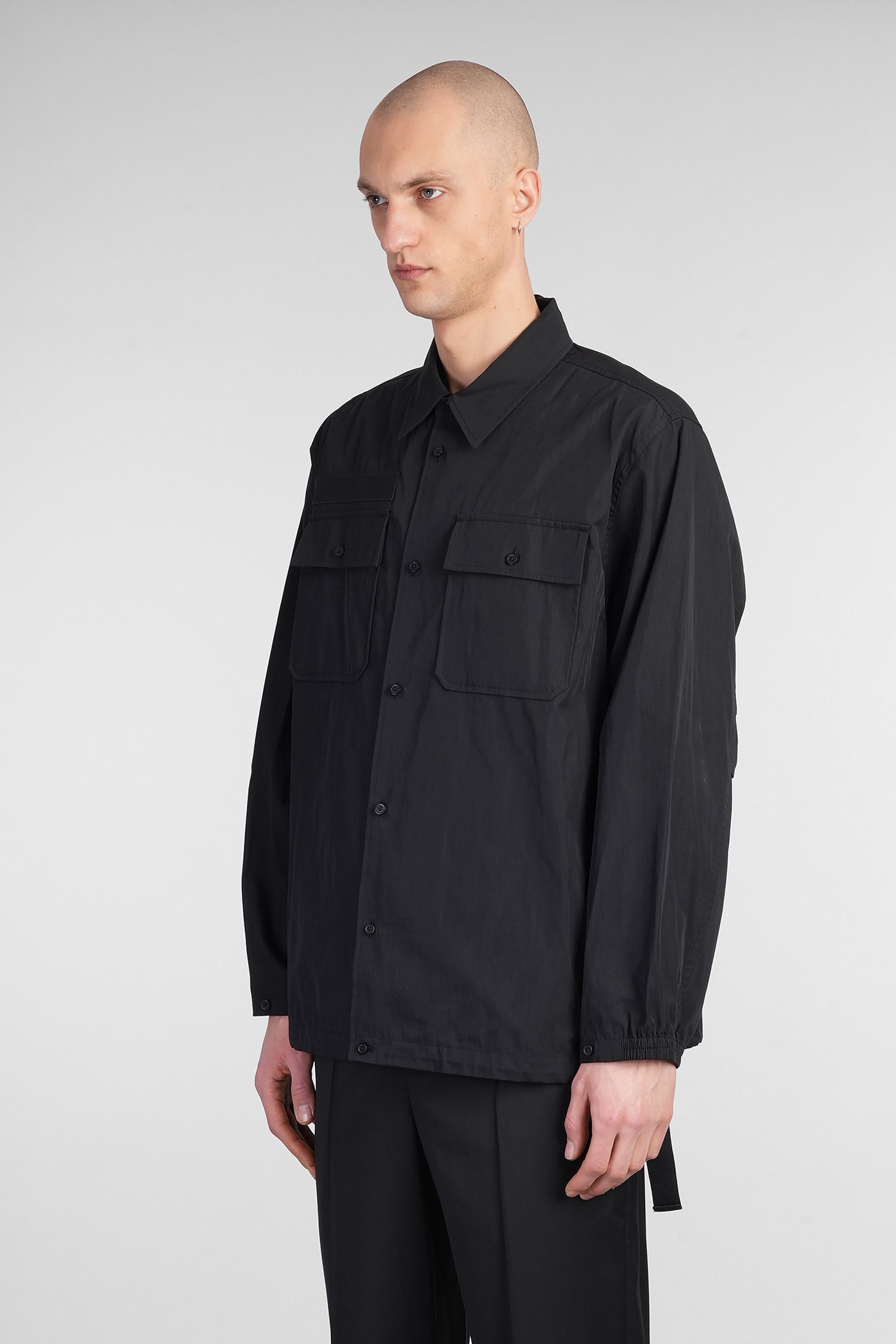Helmut Lang Men's Uniform Long Sleeve Shirt Black In Black
