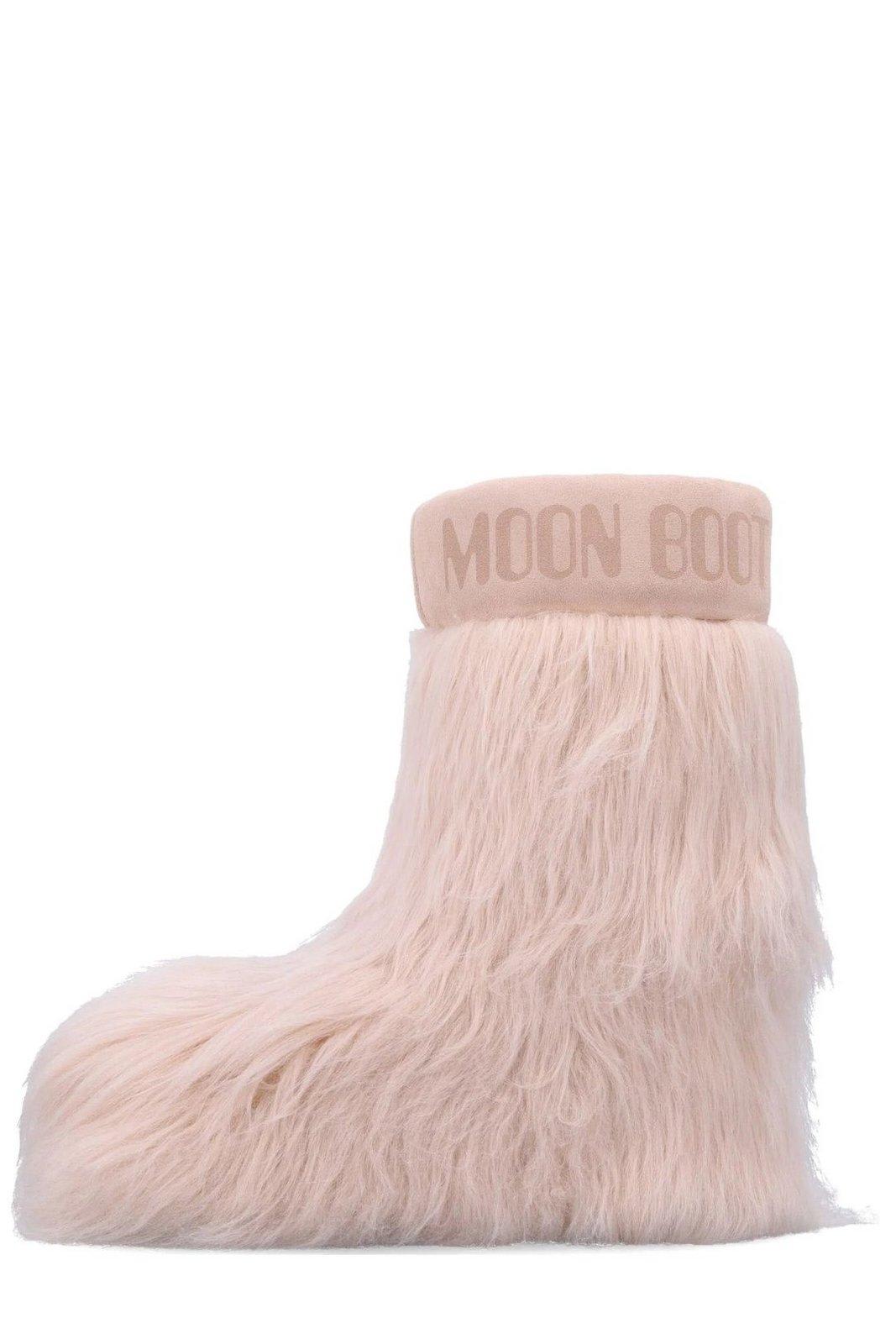 Moon Boot Icon Embroidered Boots In Rosa