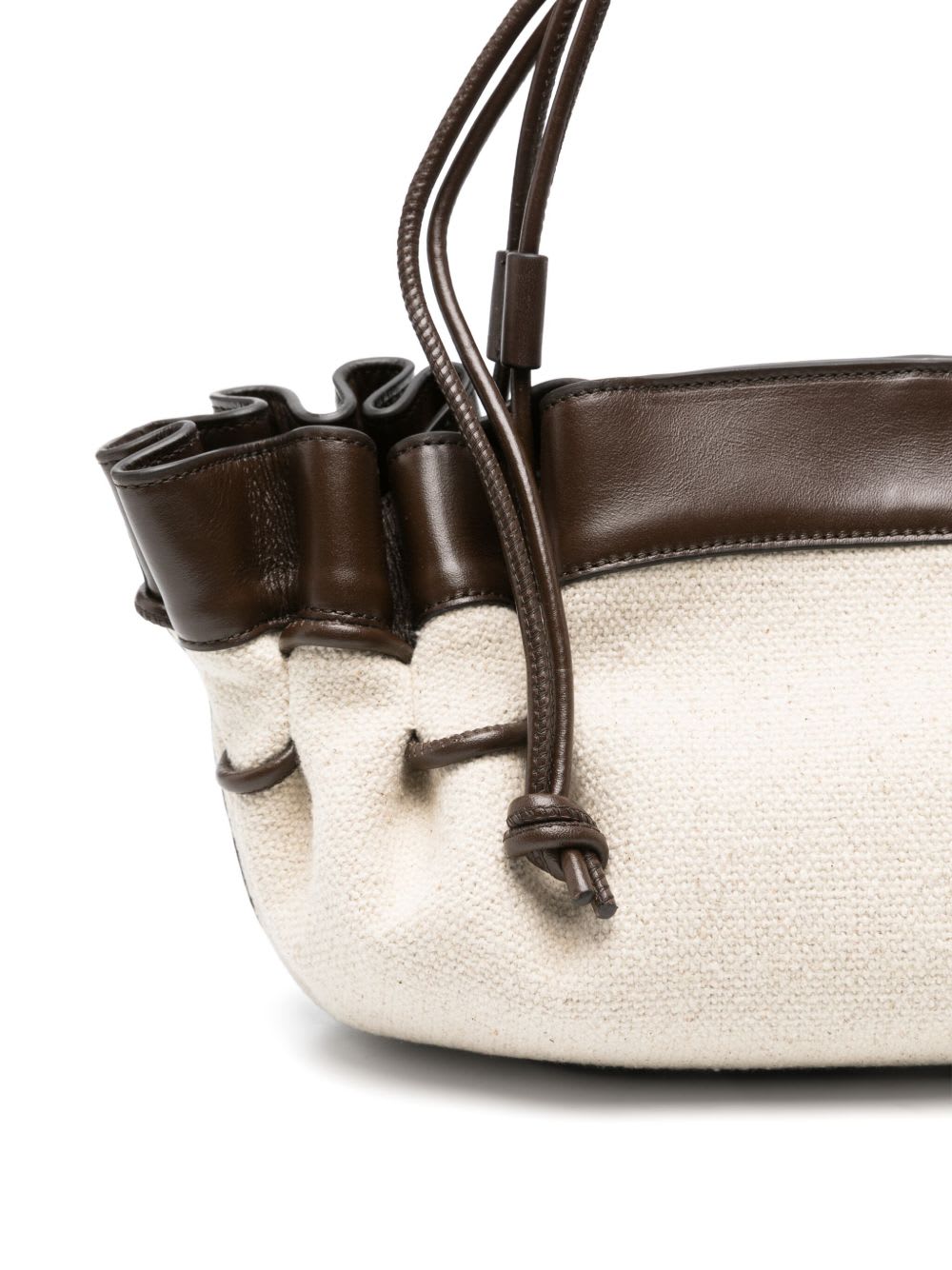 Hereu Arta Canvas Shoulder Bag In White