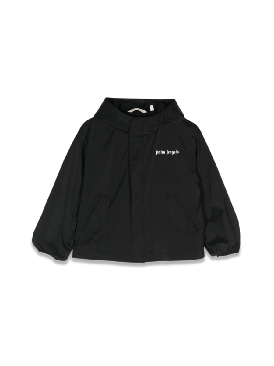 Shop Palm Angels Windbreaker Overlogo In Black